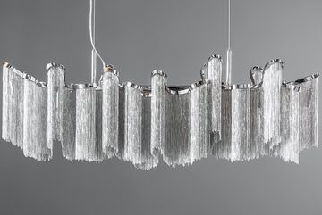 riess-ambiente Hängeleuchte ROYAL 118cm silber, ohne Leuchtmittel, Wohnzimmer · Metall-Ketten · Esszimmer · Modern