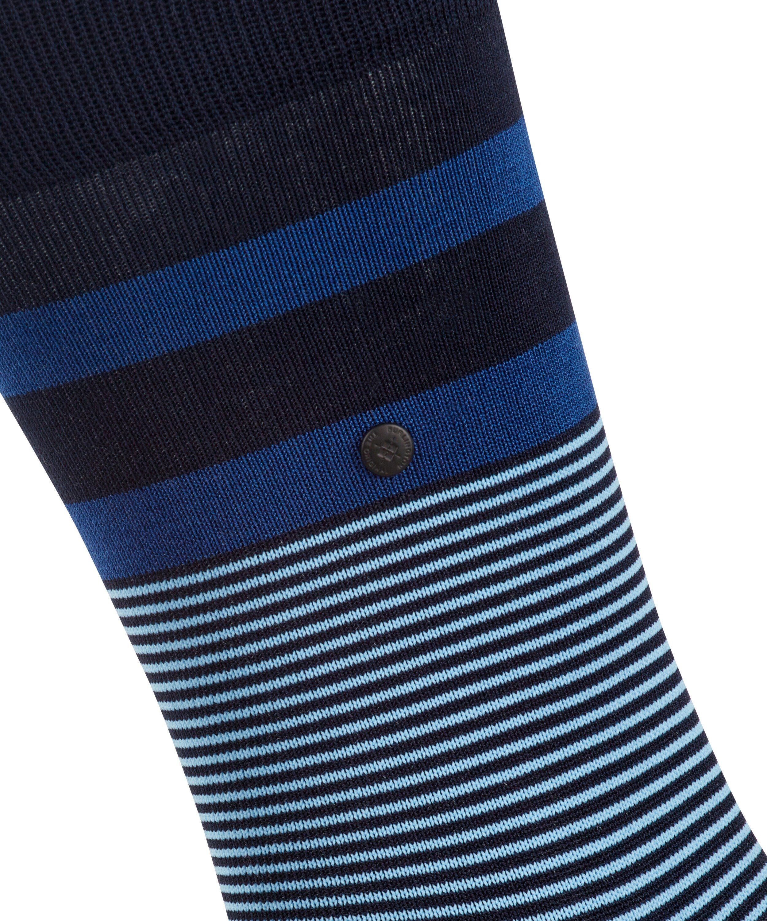 (1-Paar) Stripe Socken Black marine Burlington (6120)