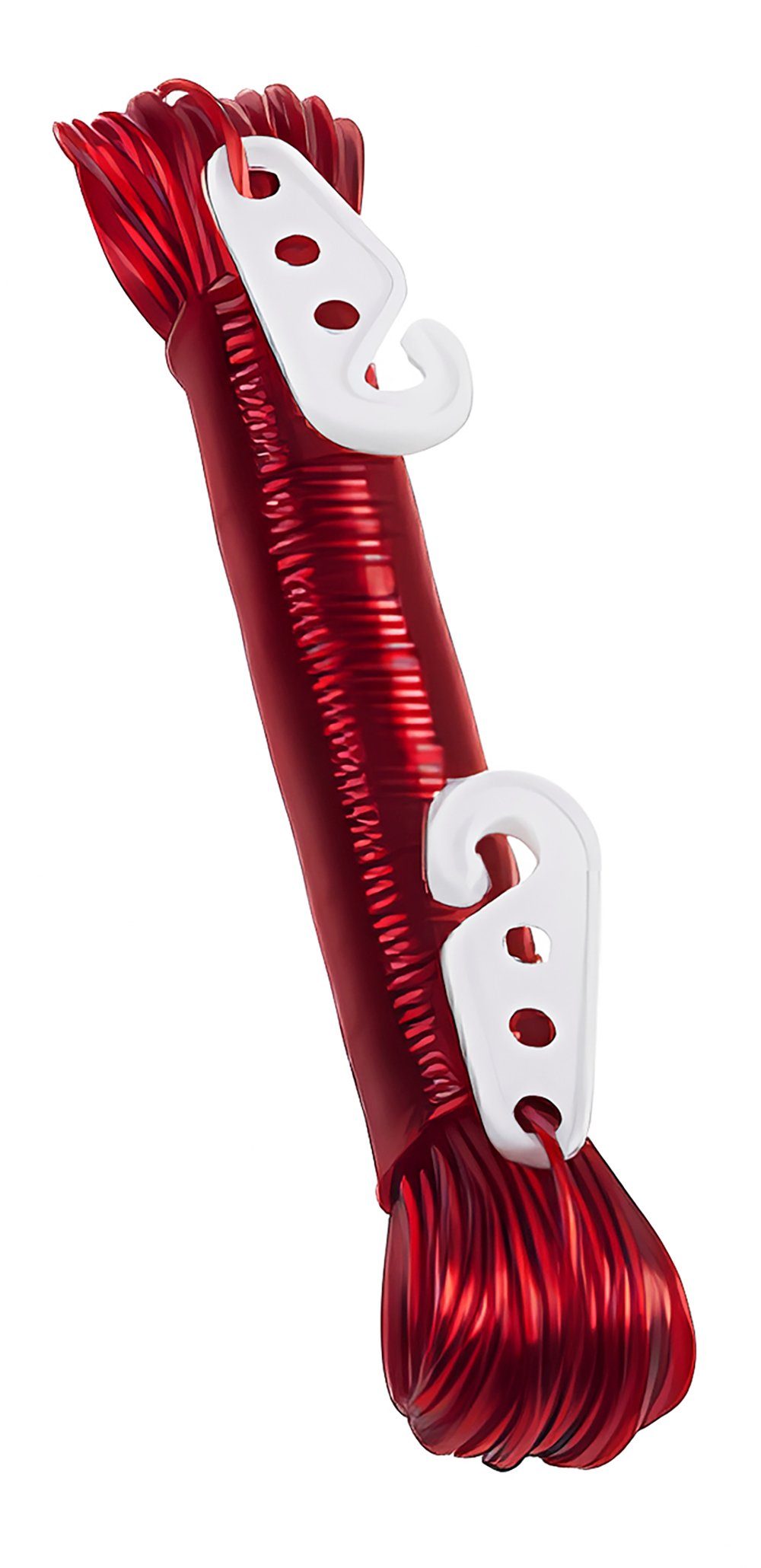 Lifetime Wand-Wäscheleine WÄSCHELEINE 20m rutschfest Ø1,5mm mit 2X Haken Stahleinlage 54 (Rot), Camping Wäsche Leine