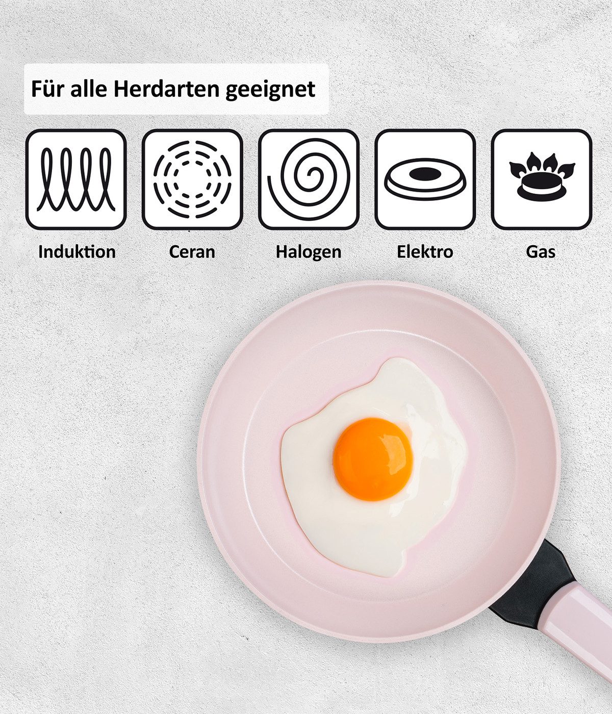 Genius Bratpfanne Cerafit Trend Pastell Edition Ø24 cm- Keramik Antihaft Pfanne, (1-tlg. Set), Robust, hitzebeständig & spülmaschinenfest – Bild 5 von 5