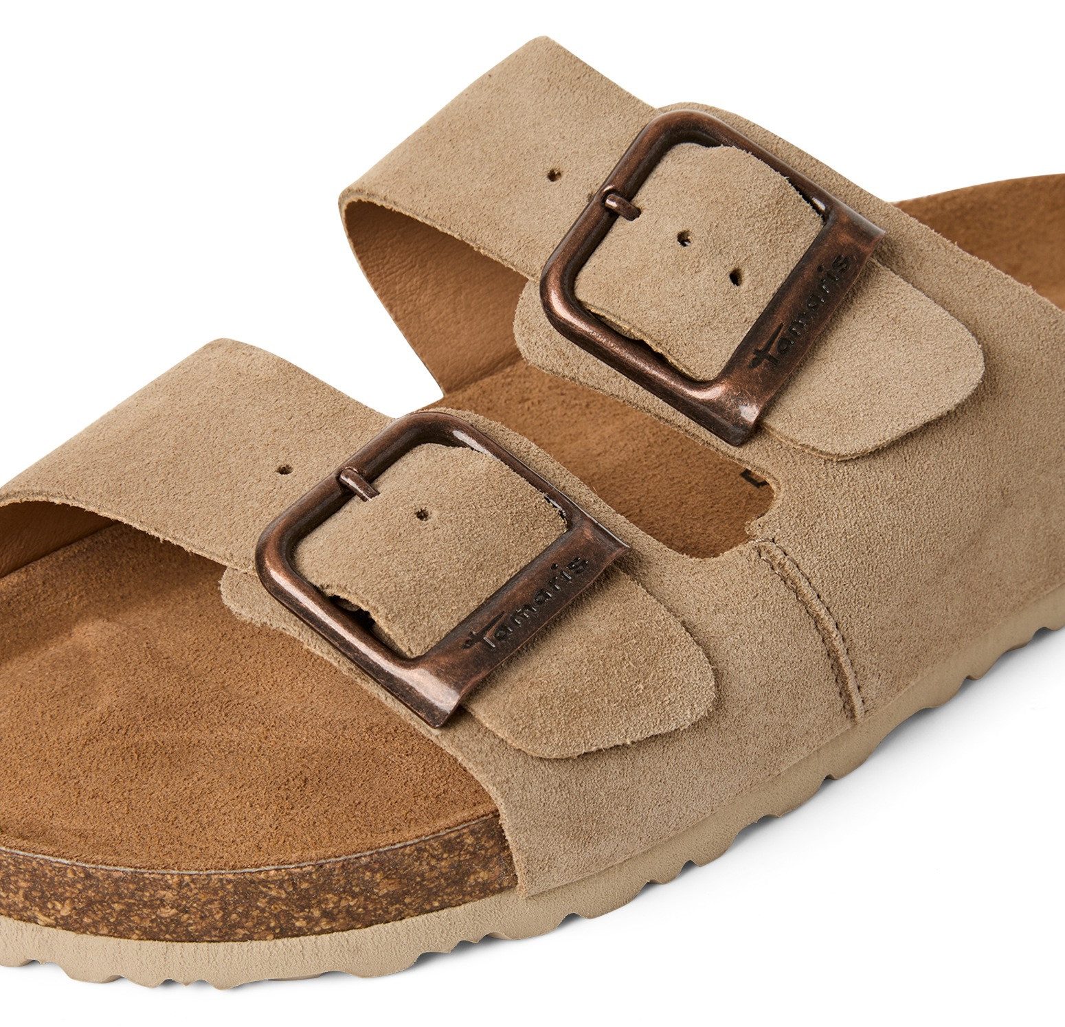 Tamaris Pantolette Hausschuh, Schlappen mit zwei verstellbaren Schnallen