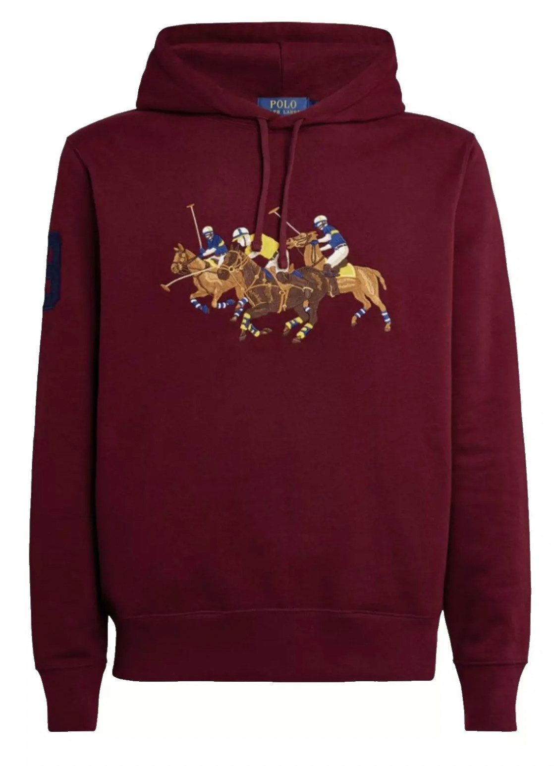 Polo Ralph Lauren Hoodie Triple Pony Sweatshirt Big-Tall Kollektion Aufgesticktem Triple-Pony-Wappen, 3 Patch "stärksten Spieler"