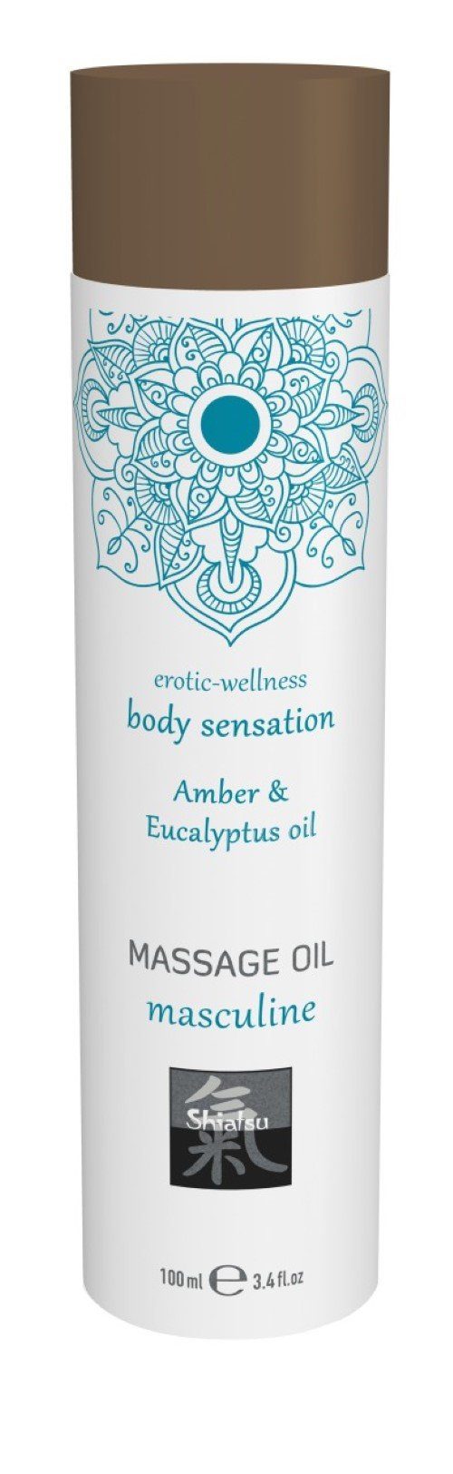 Shiatsu Gleit- & Massageöl 100 ml - SHIATSU Massage oil masculine Amber & Eucalyptus oil 100ml