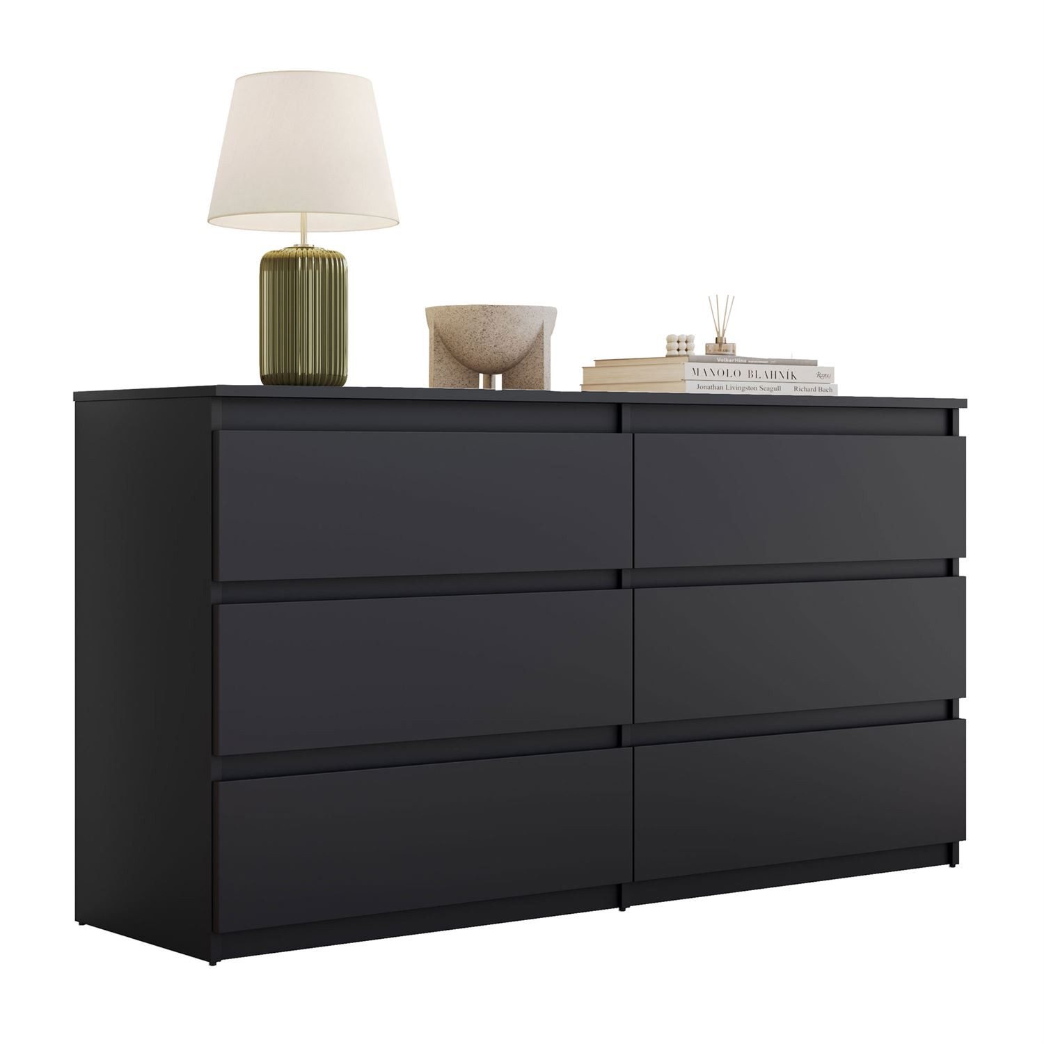 Lookway Kommode HANA M6– elegante Kommode mit geräumigen Schubladen, Breite: 120 cm und 140 cm