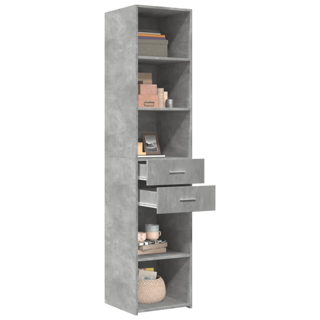 vidaXL Highboard Highboard Betongrau 40x42,5x185 cm günstig online kaufen