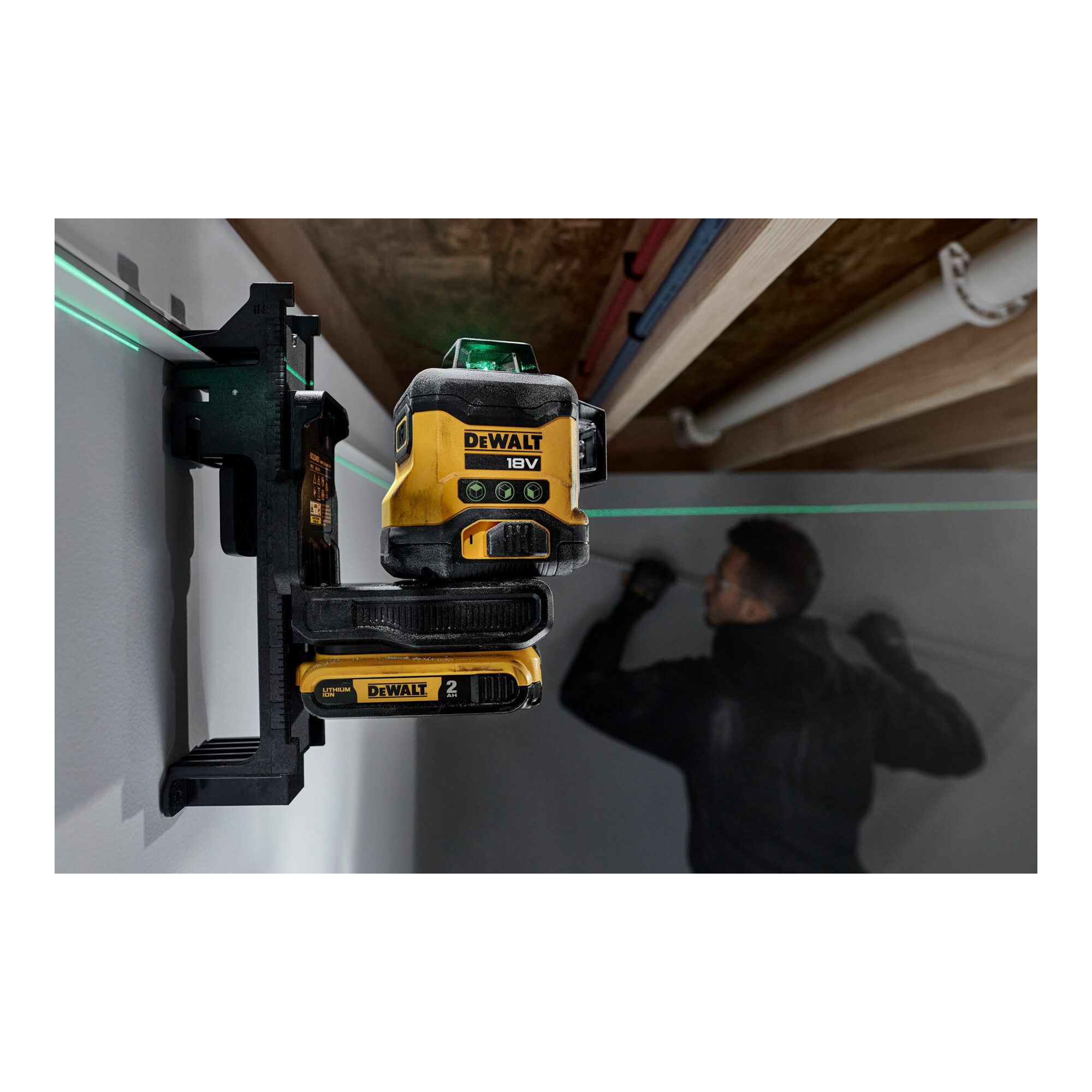 DeWalt Lasermessgerät DEWALT 18 Volt Akku-Multilinienlaser 3x360° - Basisversion DCLE34031N-