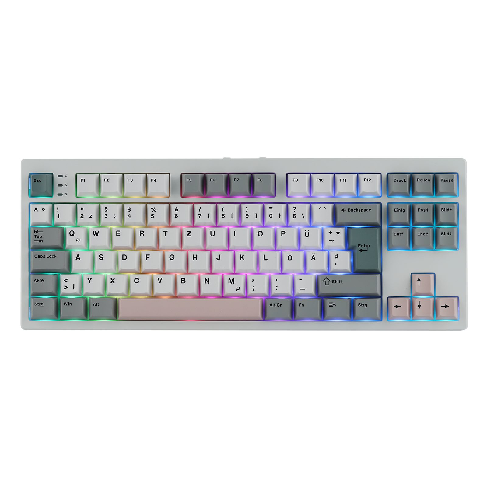 EPOMAKER TH87 Mechanische Tastatur Kabellos, TKL Gaming Tastatur (Hot Swap Custom, RGB, Gasket für PC/Mac, Deutsches Layout)