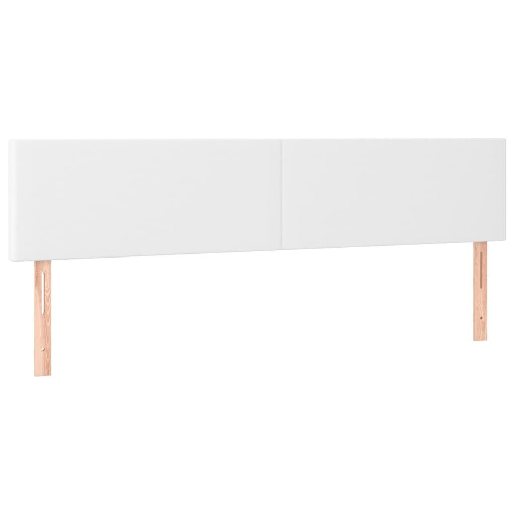 vidaXL Bett Kopfteile Weiß 180x5x78/88 cm Kunstleder (1-tlg)