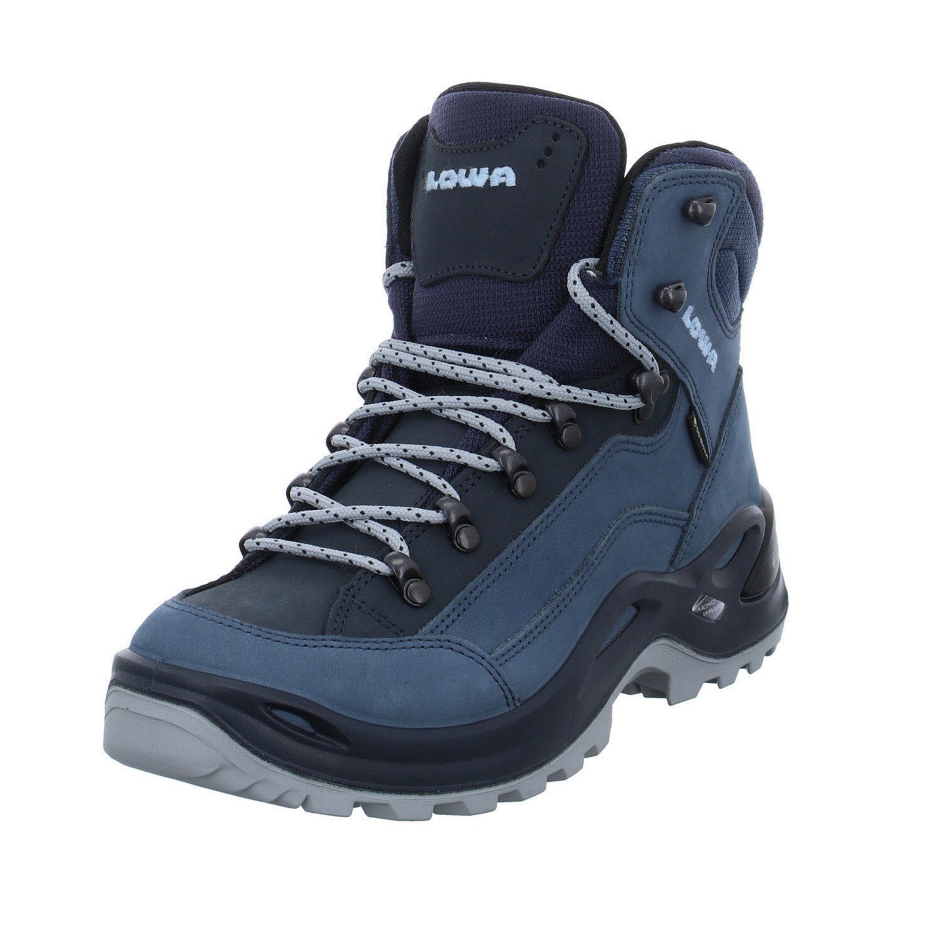 Lowa Damen Schuhe Outdoor Renegade GTX mid Outdoorschuh Outdoorschuh Leder-/Textilkombination smoke blue