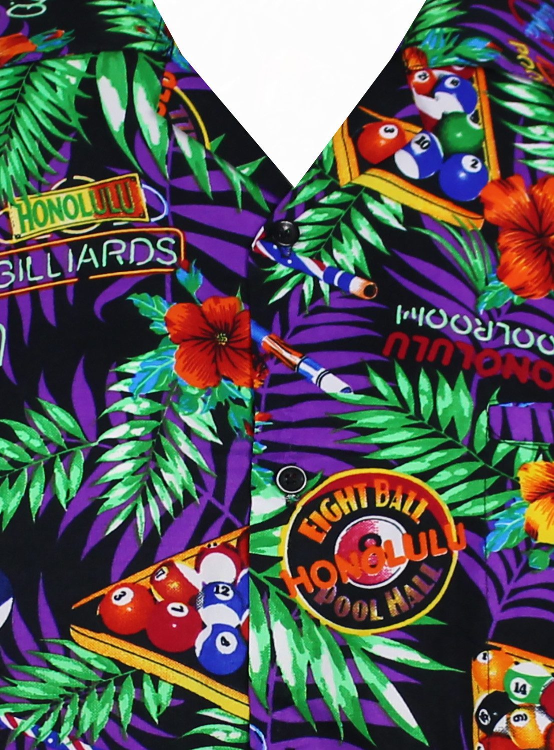 King Kameha Hawaiihemd Pool Billard Funky Hawaii-Hemd Herren Kurzarm Front- günstig online kaufen