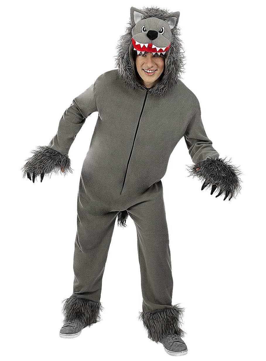 Metamorph Kostüm Wolf Kostümoverall, Bequemes Tierkostüm - auch als Werwolf geeignet