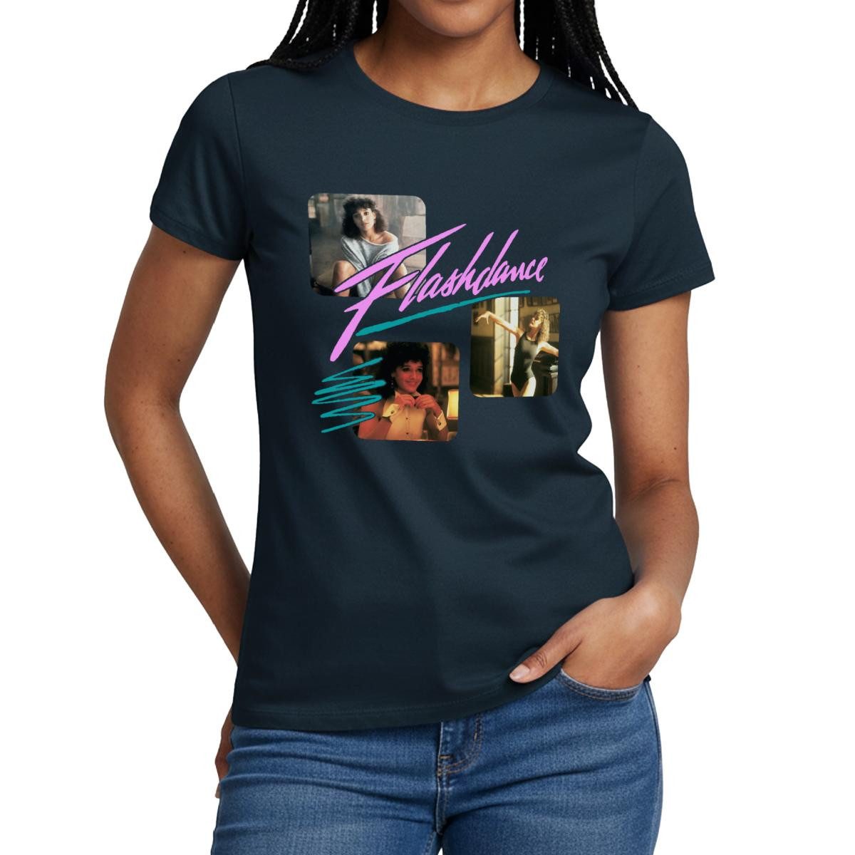 Spreadshirt T-Shirt Flashdance 80er-Design Mit Alex Owens Frauen T-Shirt (1 günstig online kaufen