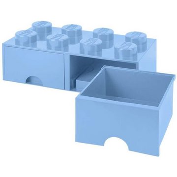 Room Copenhagen Aufbewahrungsdose LEGO® Storage Brick 8 Hellblau, mit 2 Schubladen, Baustein-Form, stapelbar