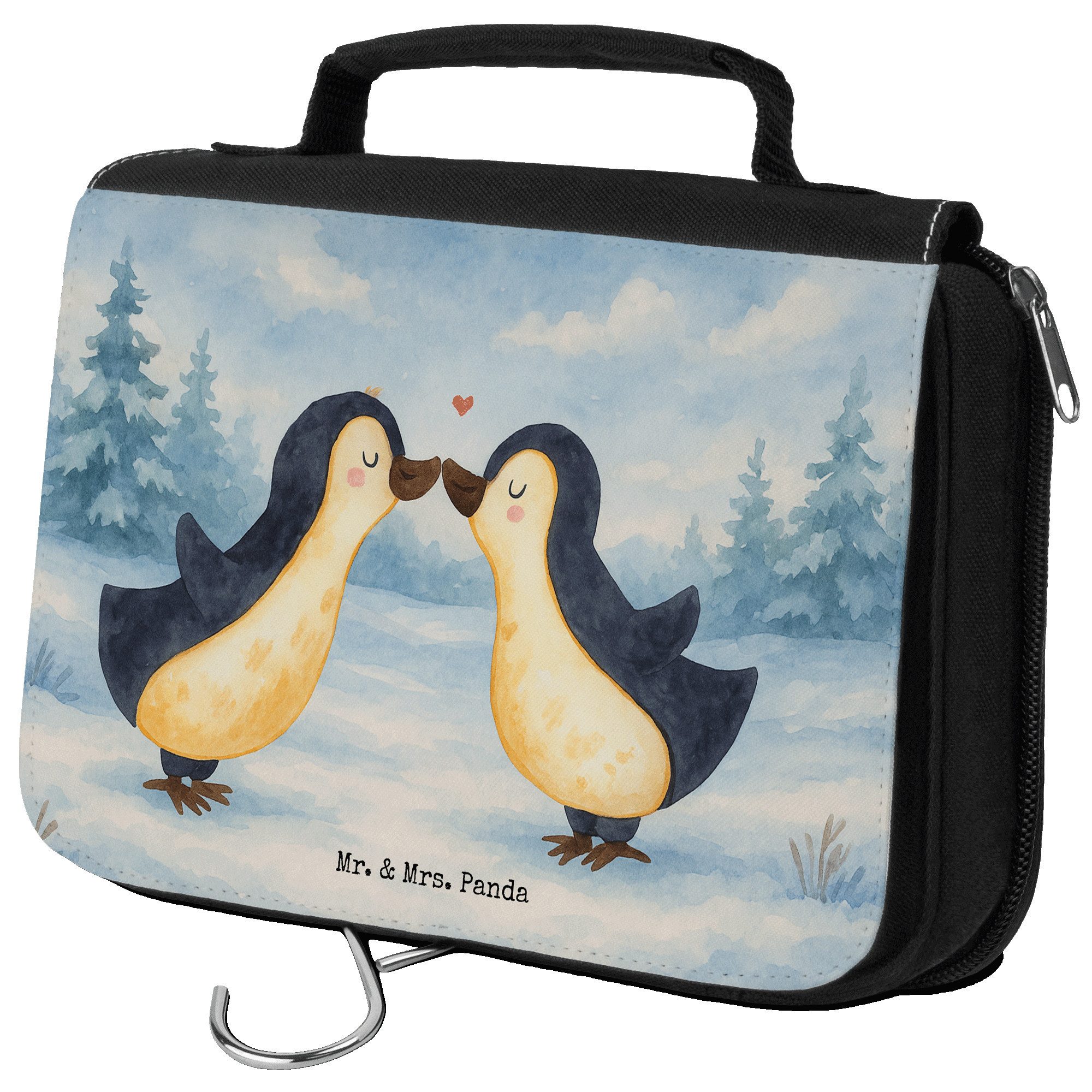 Kulturbeutel Pinguin Liebe Design, badtasche, Weiß, Vertraut, kulturtäschchen, Ges