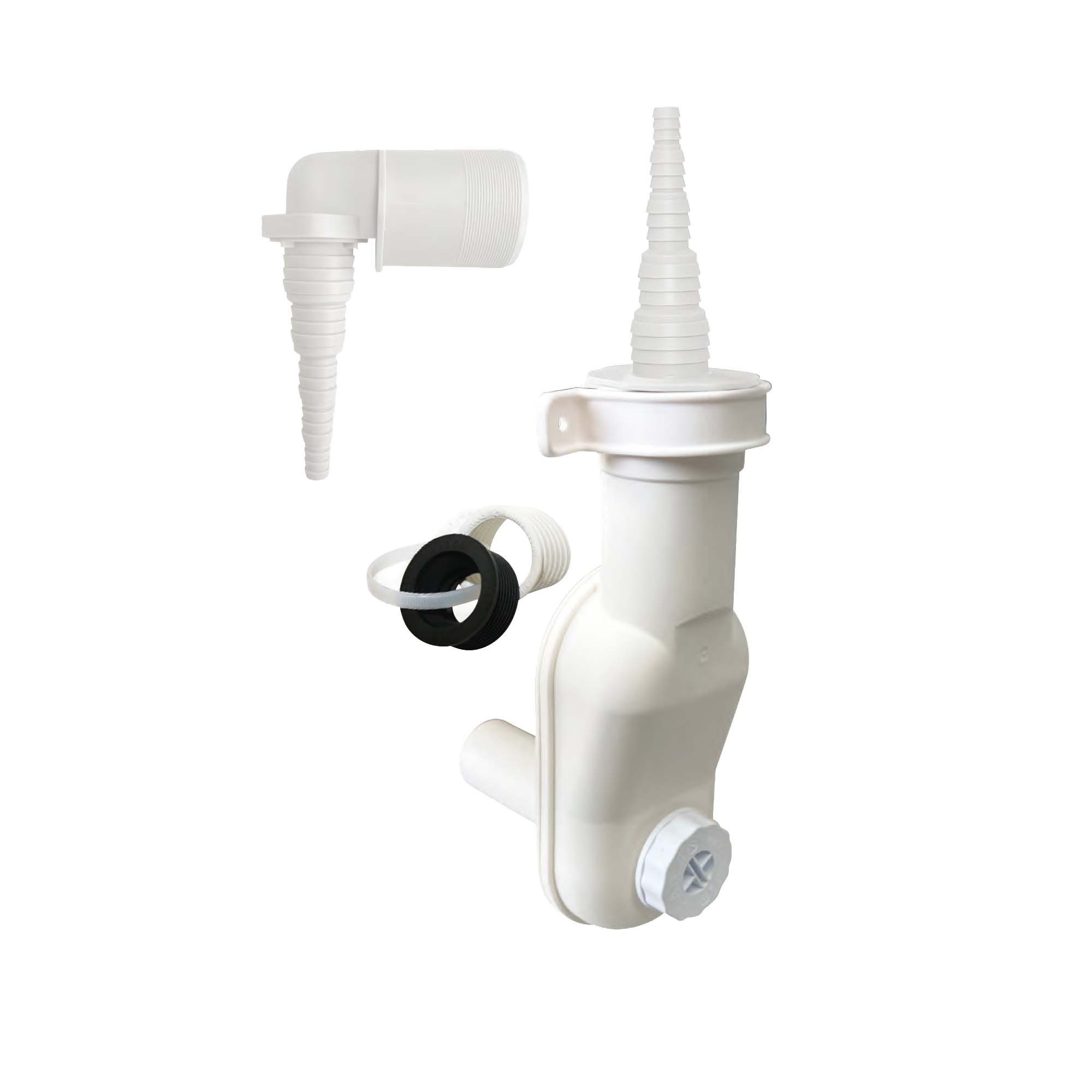 HAAS Ablaufrohr Raumspar-Geräte-Siphon 1950 - DN 32/40/50 mit Reinigungsöffnung