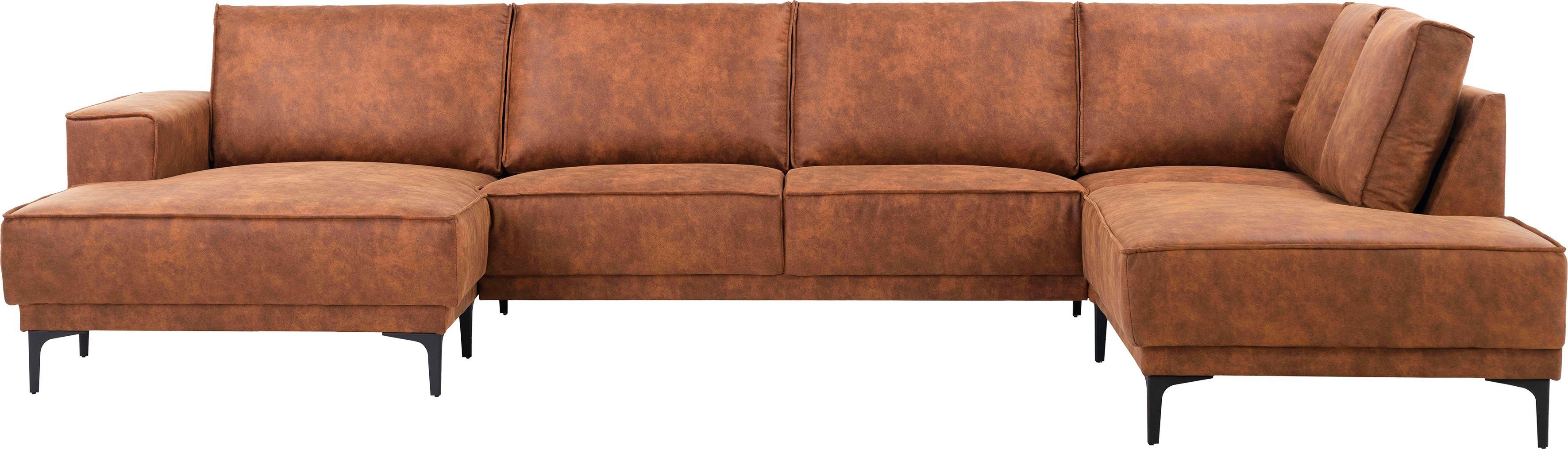 Places of Style Wohnlandschaft "XXL Sofa Oland, Struktur, Flachgewebe, Luxu günstig online kaufen