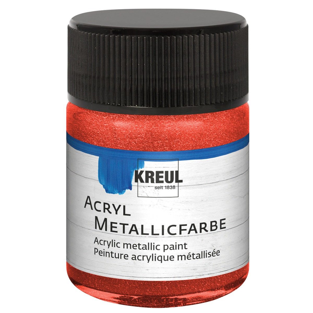 C. KREUL Acrylfarbe KREUL Acryl Metallicfarbe rot 50ml