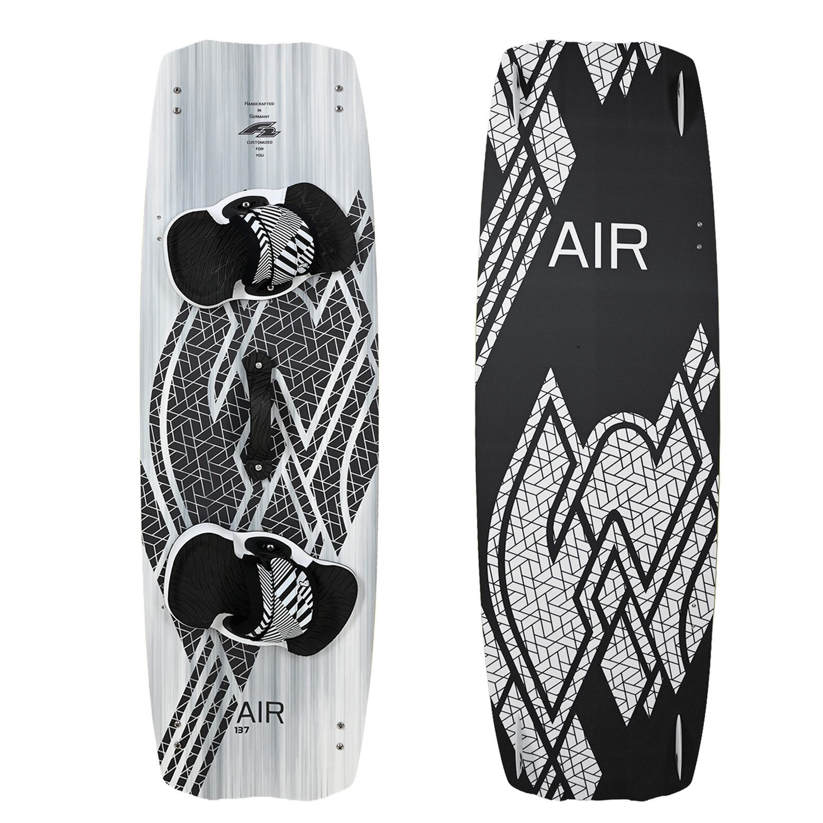 F2 Kiteboard F2 Set Kiteboard Air White Icon 142cm + Bindung L/XL + GFK/Slider Finn