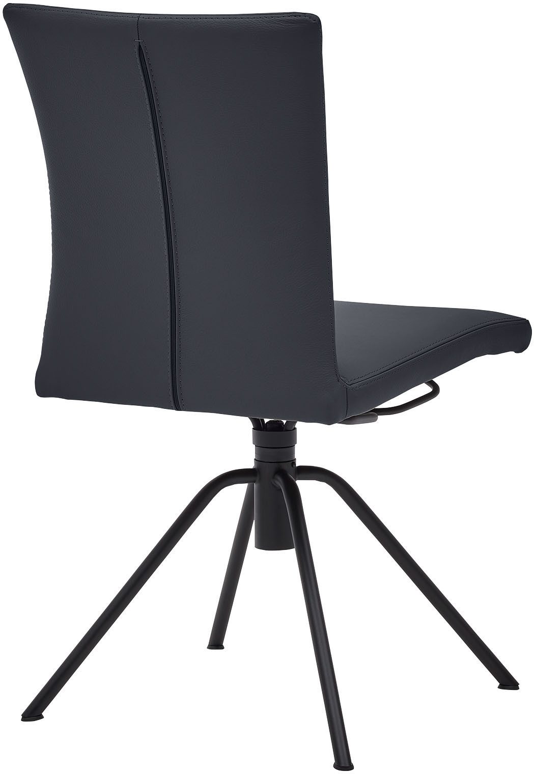 Musterring Polsterstuhl Helmond 6700 (Packung, 1 St), Drehgestell in schwarz inkl. Rückholfunktion, ohne Armlehne