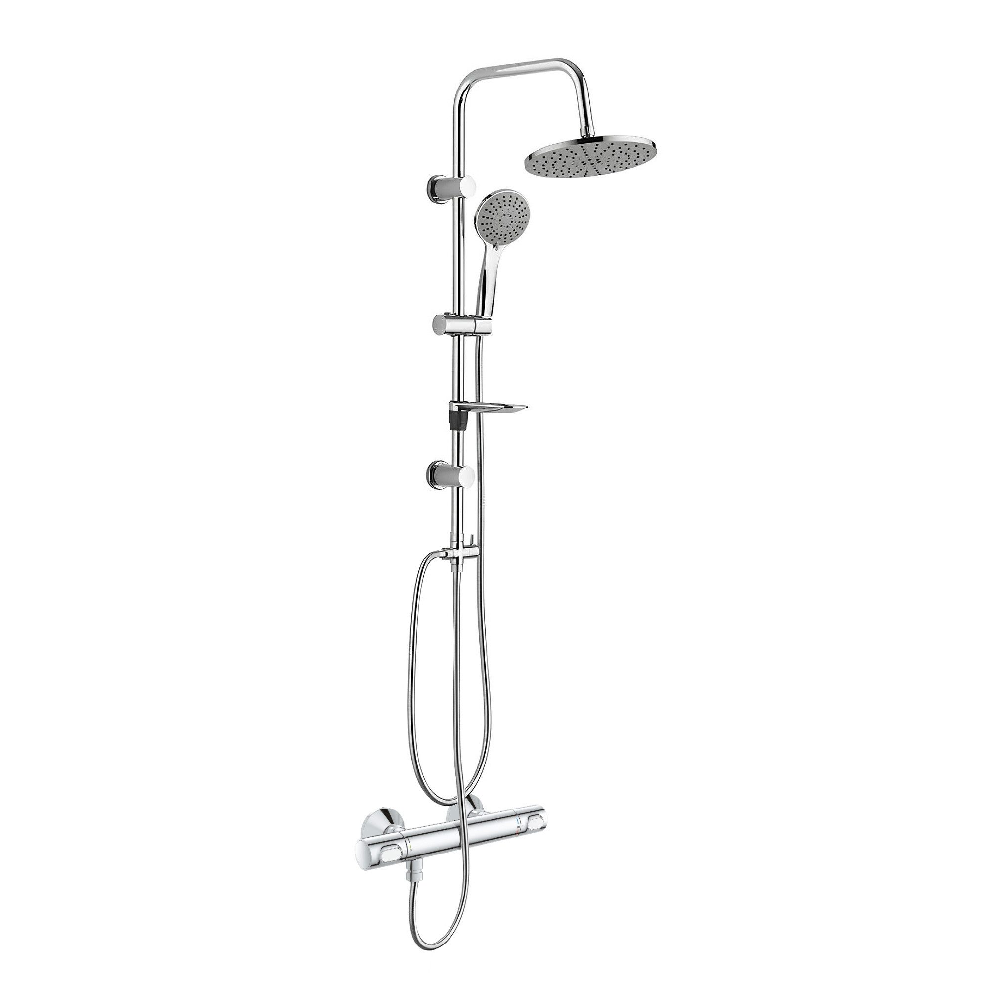 Grohe Duscharmatur Precision Flow mit Thermostat, Duschstange, Handbrause & günstig online kaufen