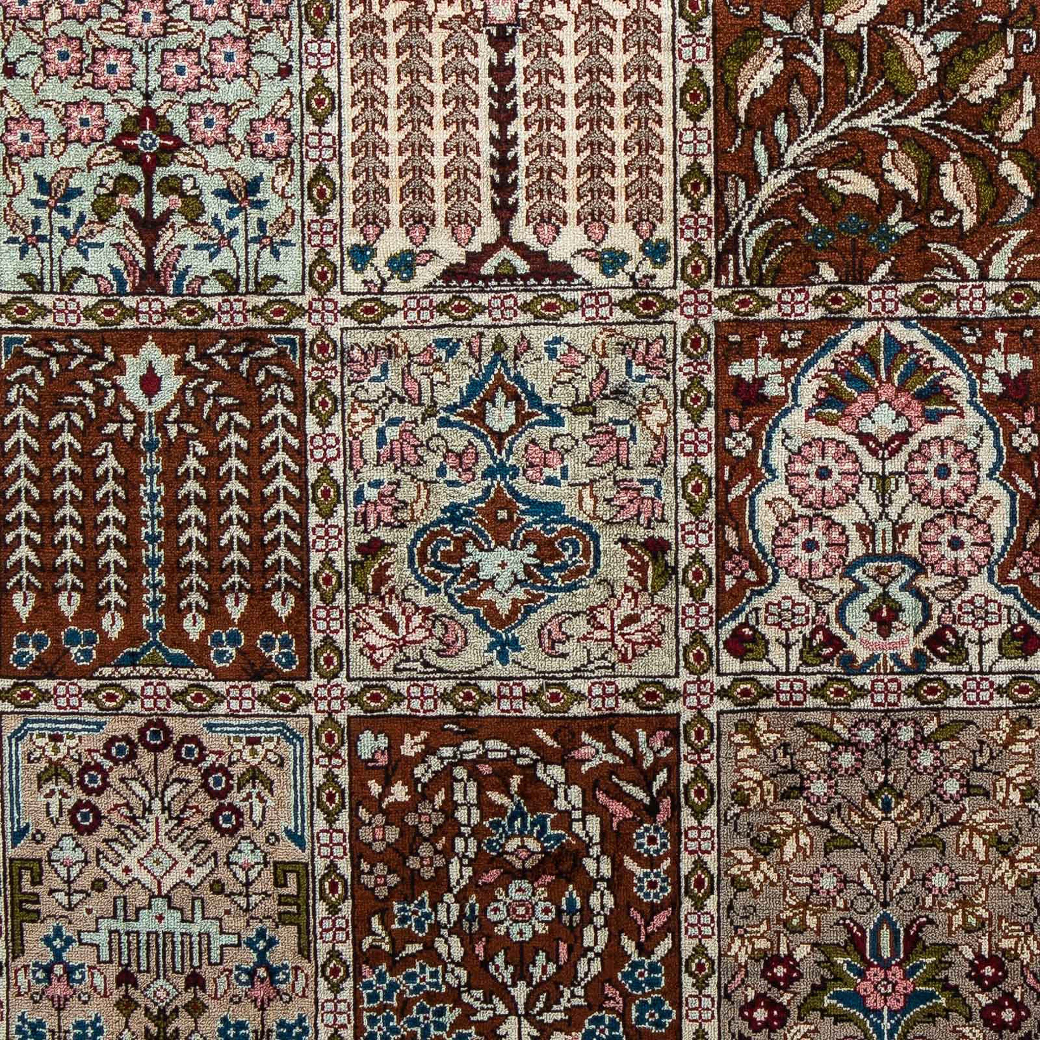 Orientteppich Perser - rechteckig, morgenland, Zertifikat Einzelstück mm, Wohnzimmer, - - mit 59 Höhe: 91 x cm mehrfarbig, Ghom Handgeknüpft, 10