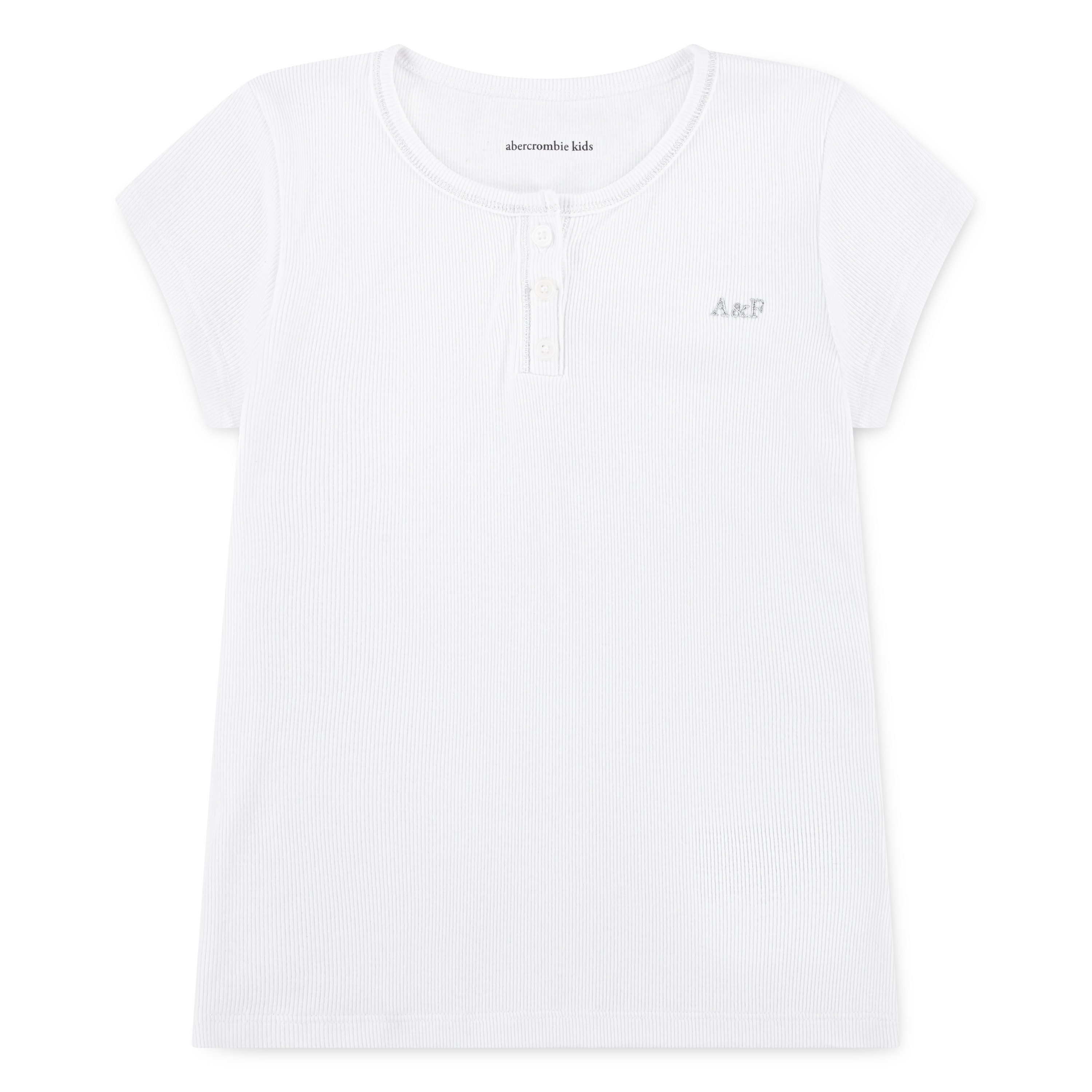 Abercrombie Kids Henleyshirt AFG ESSENTIAL HENLEY TEE in Ripp-Optik, for girls