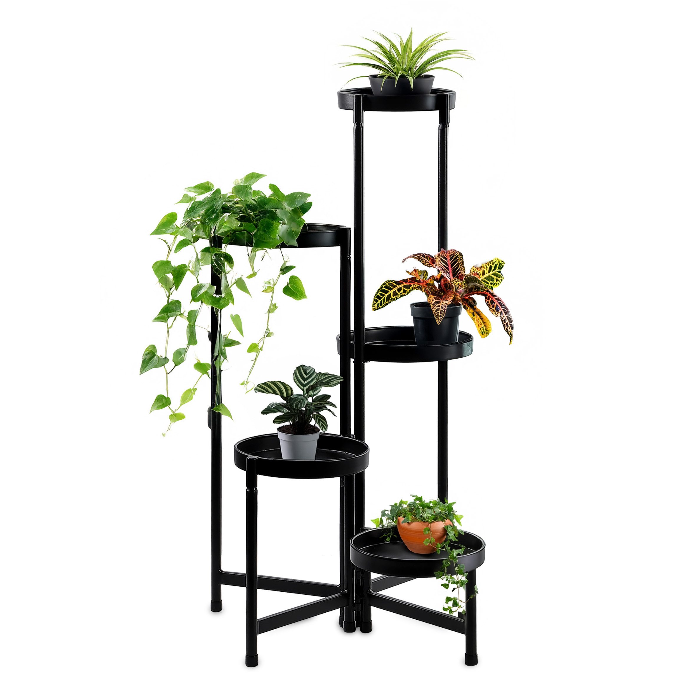 Spetebo Blumenständer Metall Pflanzenständer mit 5 Etagen - 80 x 47 cm (Anz günstig online kaufen
