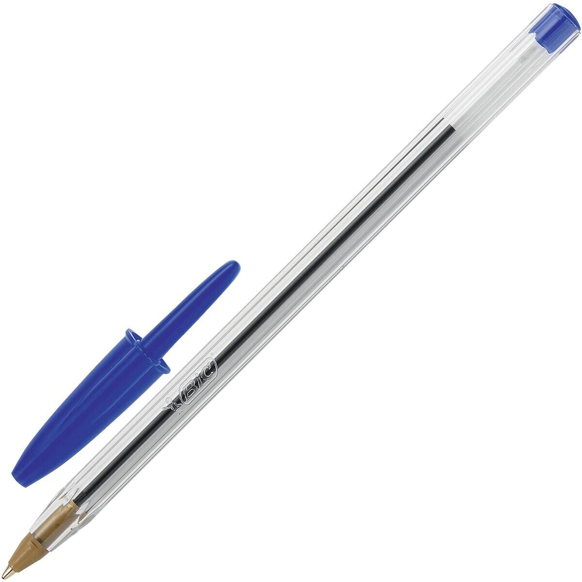 BIC Kugelschreiber Cristal Original, (10-tlg), Strichstärke: 0,4 mm, mit Kappe