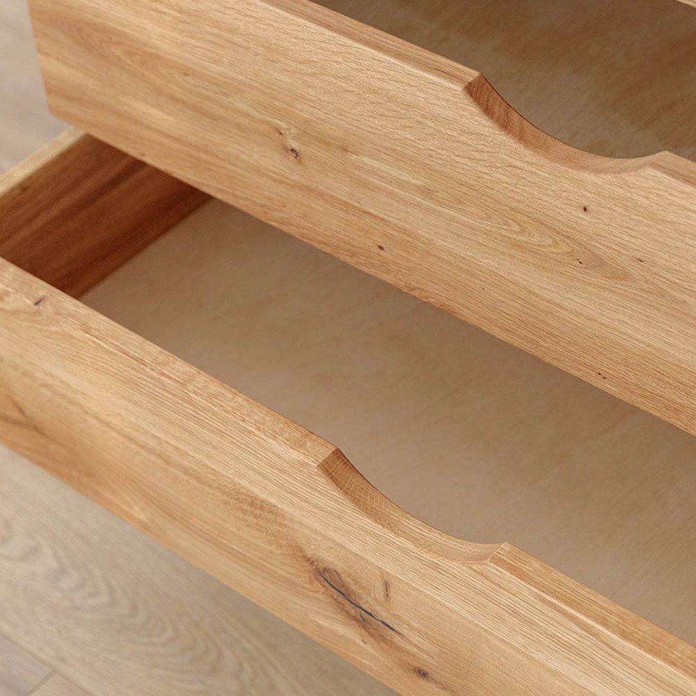Lomadox Jugendzimmer-Set SIENA-163, (Sparset, 3-tlg., Schreibtisch Kommode Kleiderschrank), Schubladenkommode Arbeitstisch Drehtürenschrank 90cm Eiche massiv