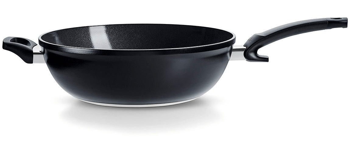 Fissler Wok Ceratal® Orbit Black, Aluminium (1-tlg), gesünderes Kochen mit Antihaft-Effekt, hergestellt ohne PFAS/PTFE
