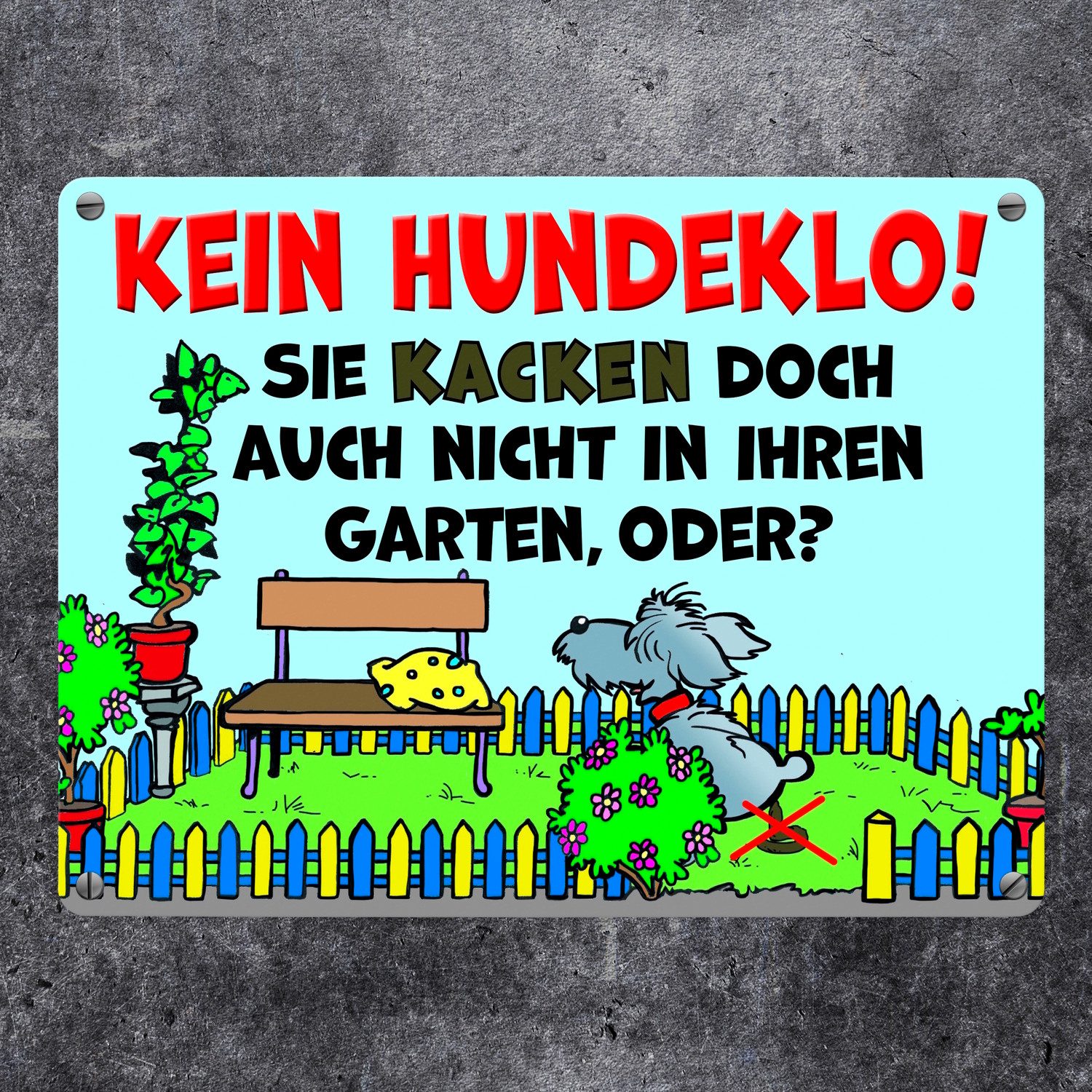 speecheese Metallschild Kein Hundeklo Metallschild in 15x20 cm als Hinweis günstig online kaufen