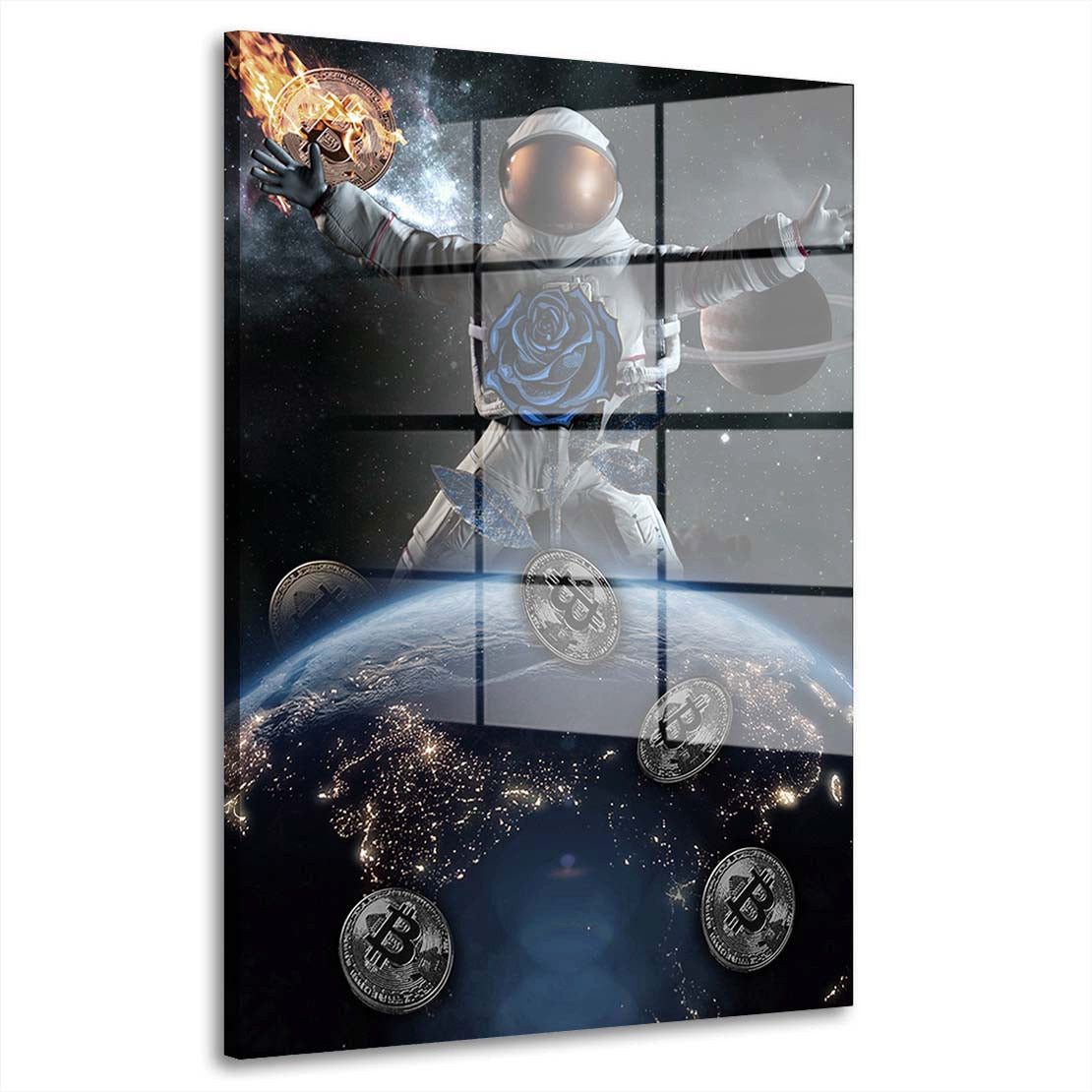 Acrylglasbild No Limits Space blue Acrylglas Wandbild Bild Wanddeko Wohnzimmer XL