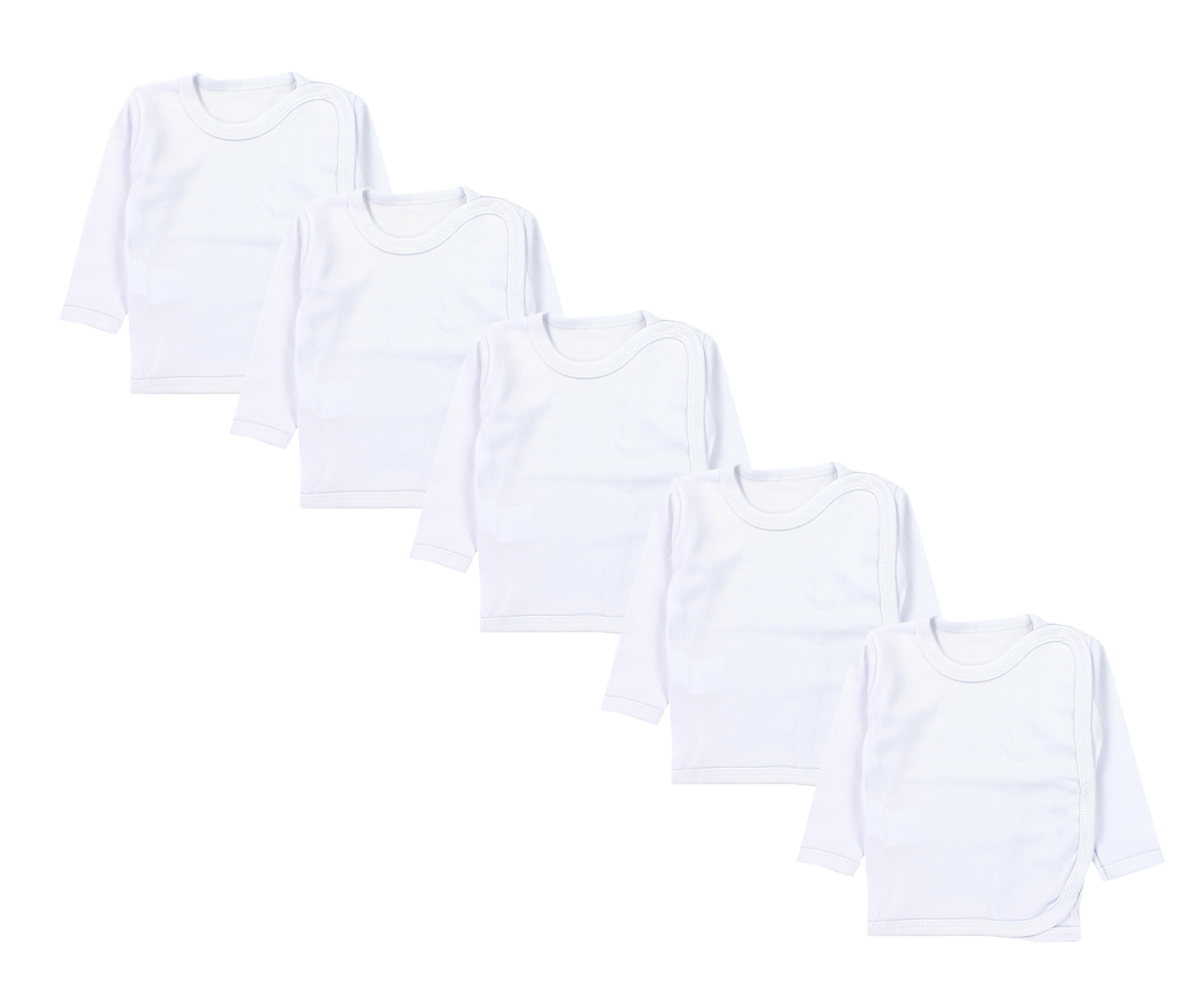 TupTam Wickelshirt TupTam Unisex Baby Wickelshirt Langarm 5er Pack Weiß