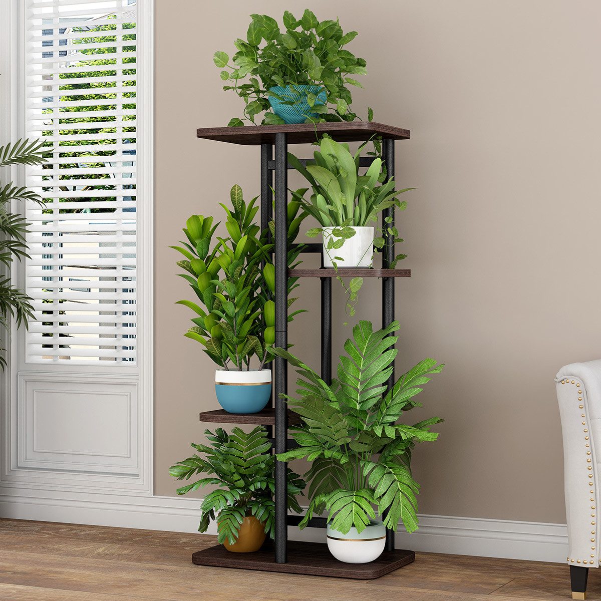 GarveeMore Blumenständer Neu Pflanzenständer Metall Blumenregal günstig online kaufen