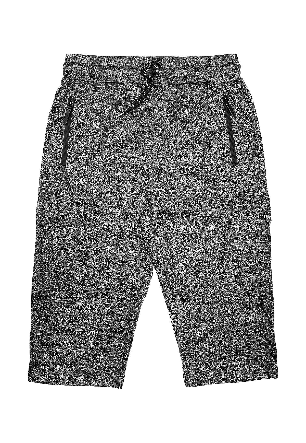 Max Men Sweatshorts Freizeit Capri Hose Schorts mit Cargo Tasche 5863 in Dunkelgrau