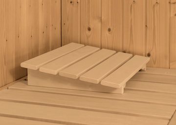 Karibu Sauna Milaja, BxTxH: 151 x 151 x 198 cm, 68 mm, (Set) 3,6-kW-Plug & Play Ofen mit integrierter Steuerung