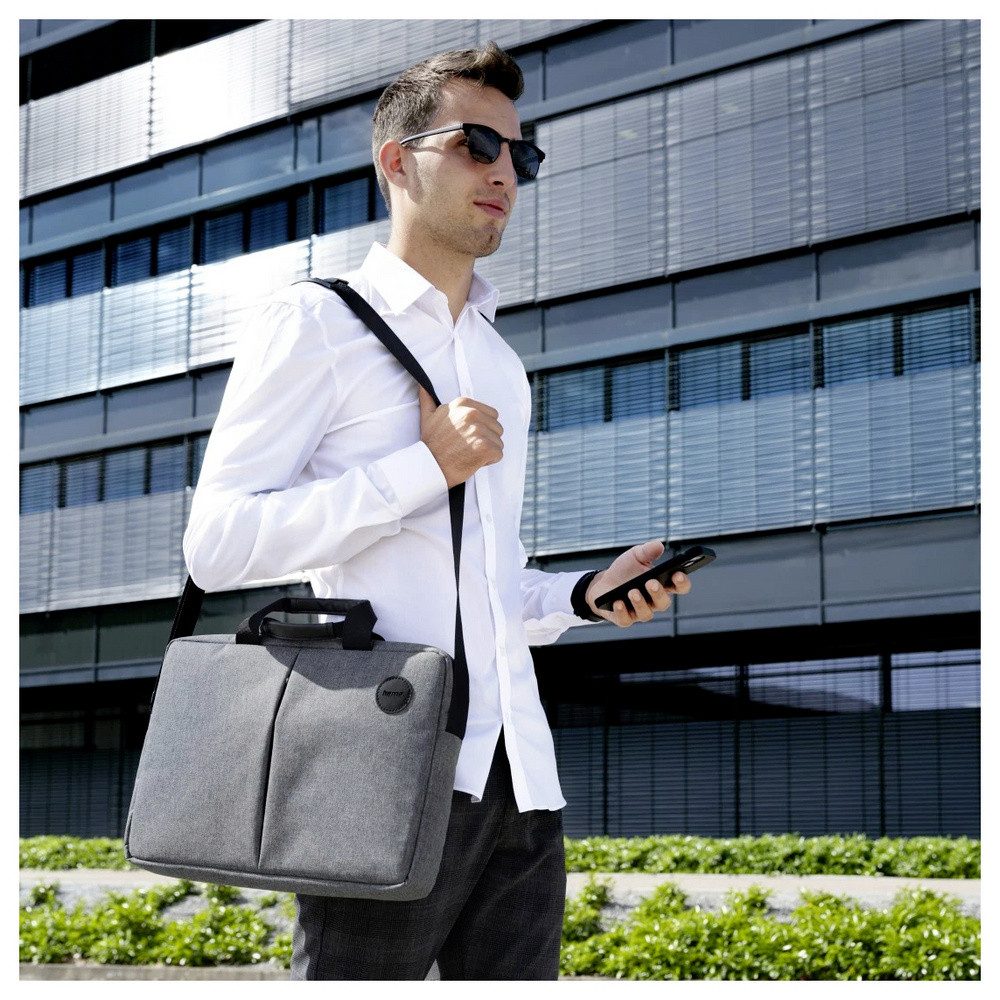 Hama Laptoptasche Hama Notebook Tasche Genua Passend für maximal: 43,9 cm (17,3) Grau