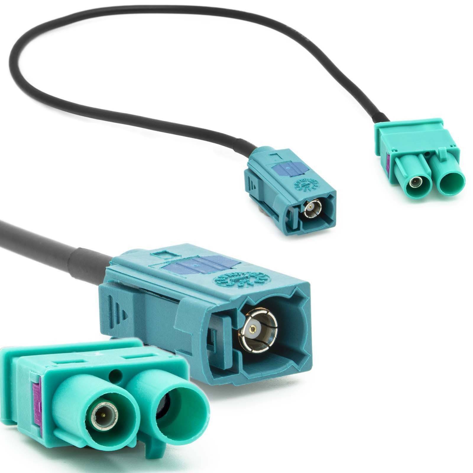 Radio Antennen Adapter FAKRA (Z) Buchse auf Doppel FAKRA Stecker KFZ-Adapter