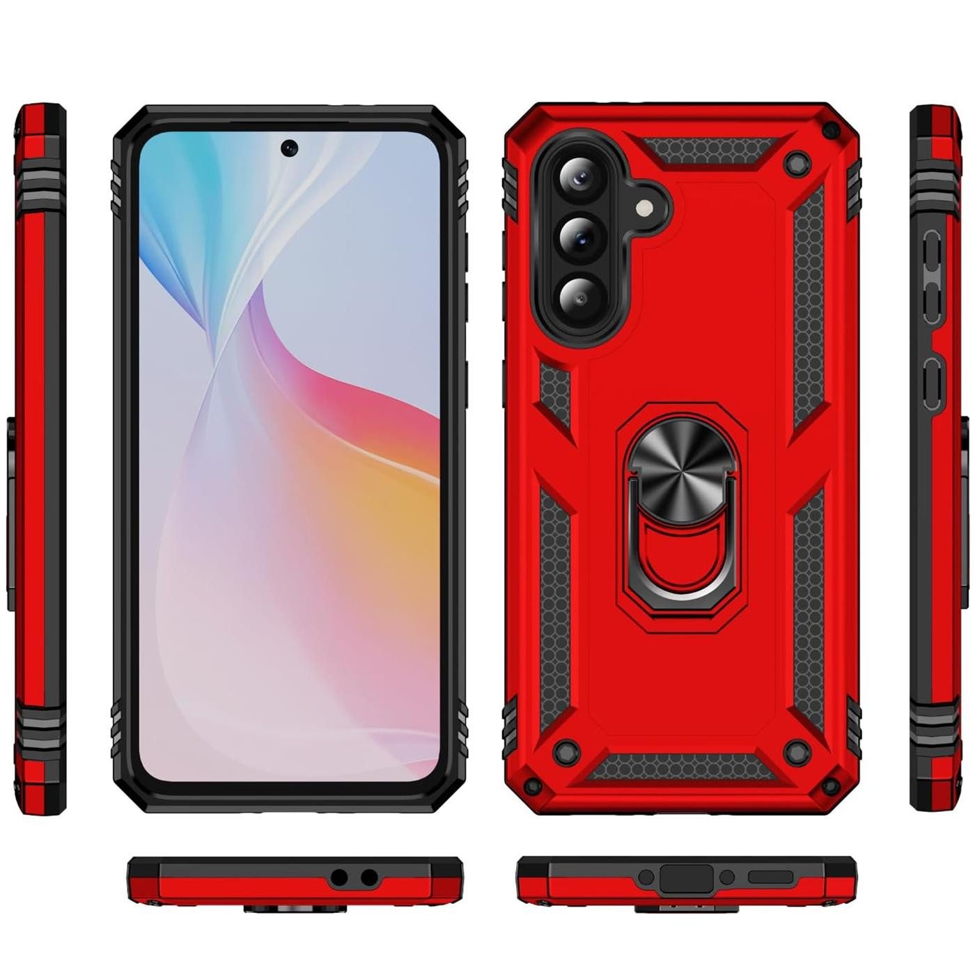 CoolGadget Handyhülle Armor Shield Case für Samsung Galaxy A56 5G 6,7 Zoll, Outdoor Cover mit Magnet Ringhalterung Handy Hülle für Samsung A56 5G – Bild 2 von 5