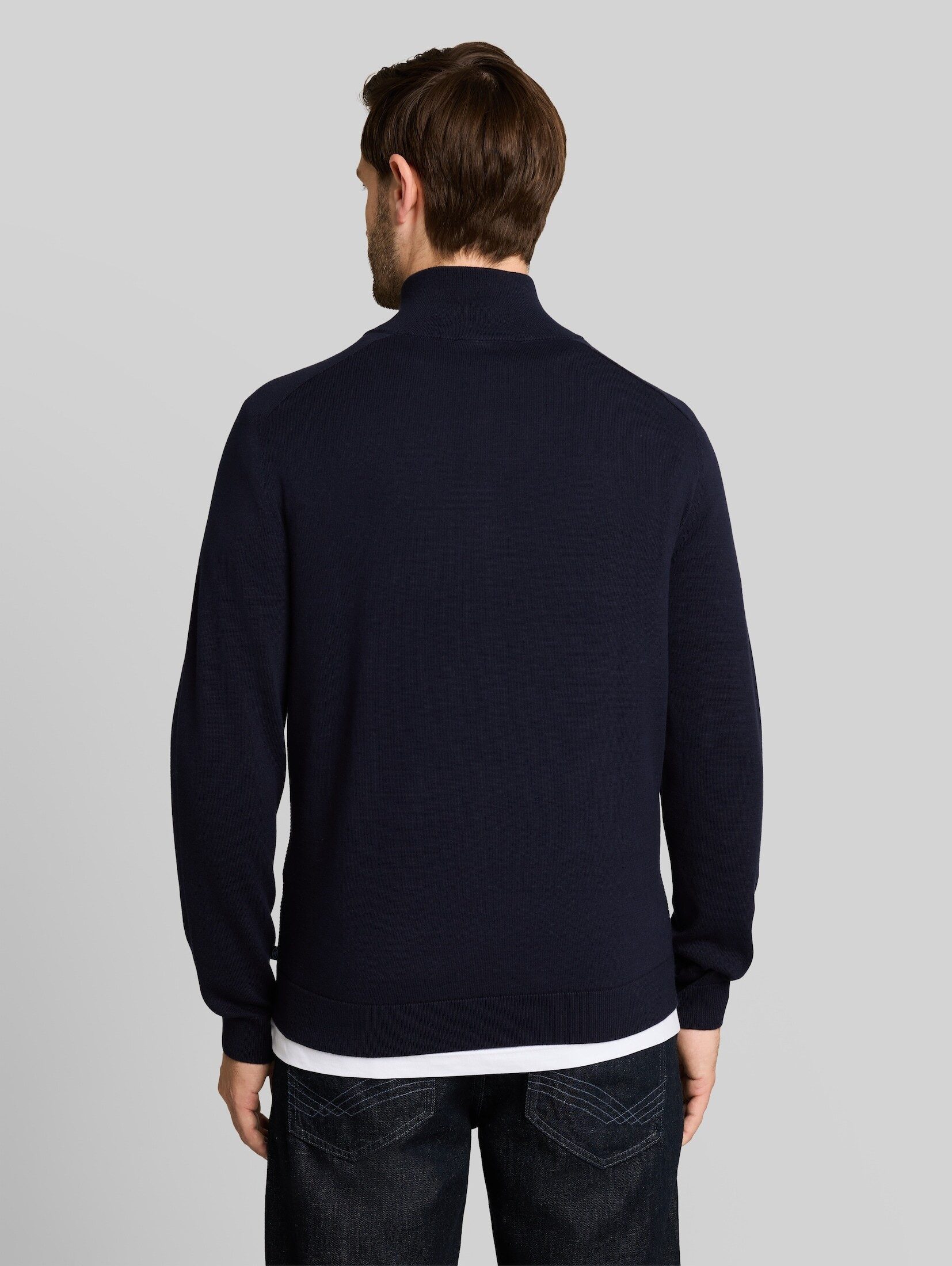TOM TAILOR Strickpullover Pullover & Strickjacken Troyer Strickpullover aus Baumwolle