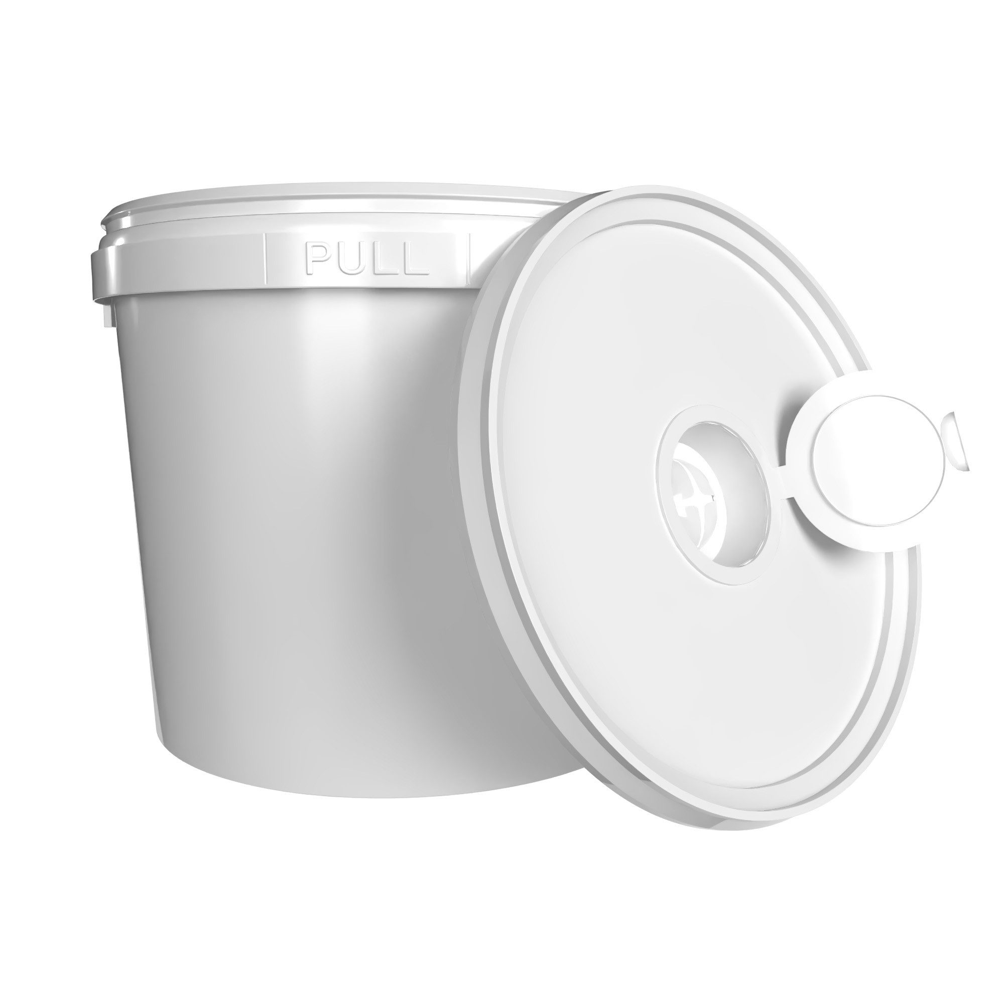 FixedByU Putzeimer Eimer mit Kunststoffgriff, PP, rund, 5 Liter, Lebensmittelecht, (Eimer-Set, 1-tlg., Eimer mit Deckel), luftdicht, stapelbar, lebensmittelecht, rutschsicher, recyclebar