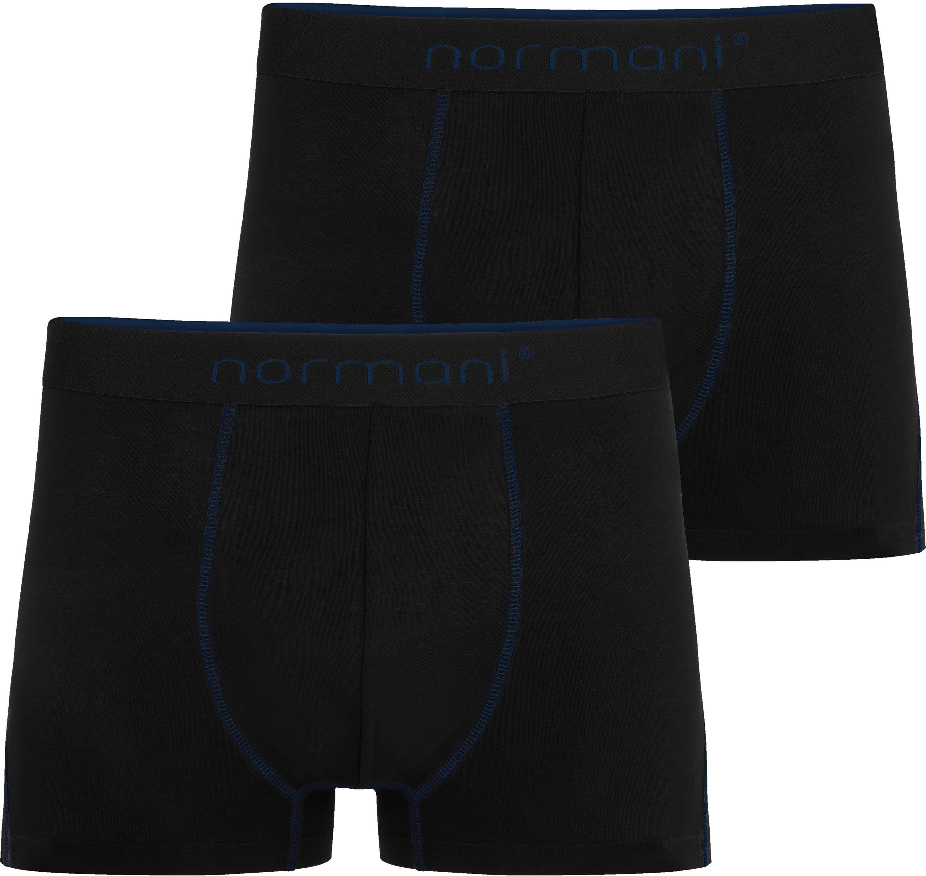 normani Boxershorts 2 Herren Boxershorts Stanley Unterhose aus atmungsaktiver Baumwolle für Männer Dunkelblau