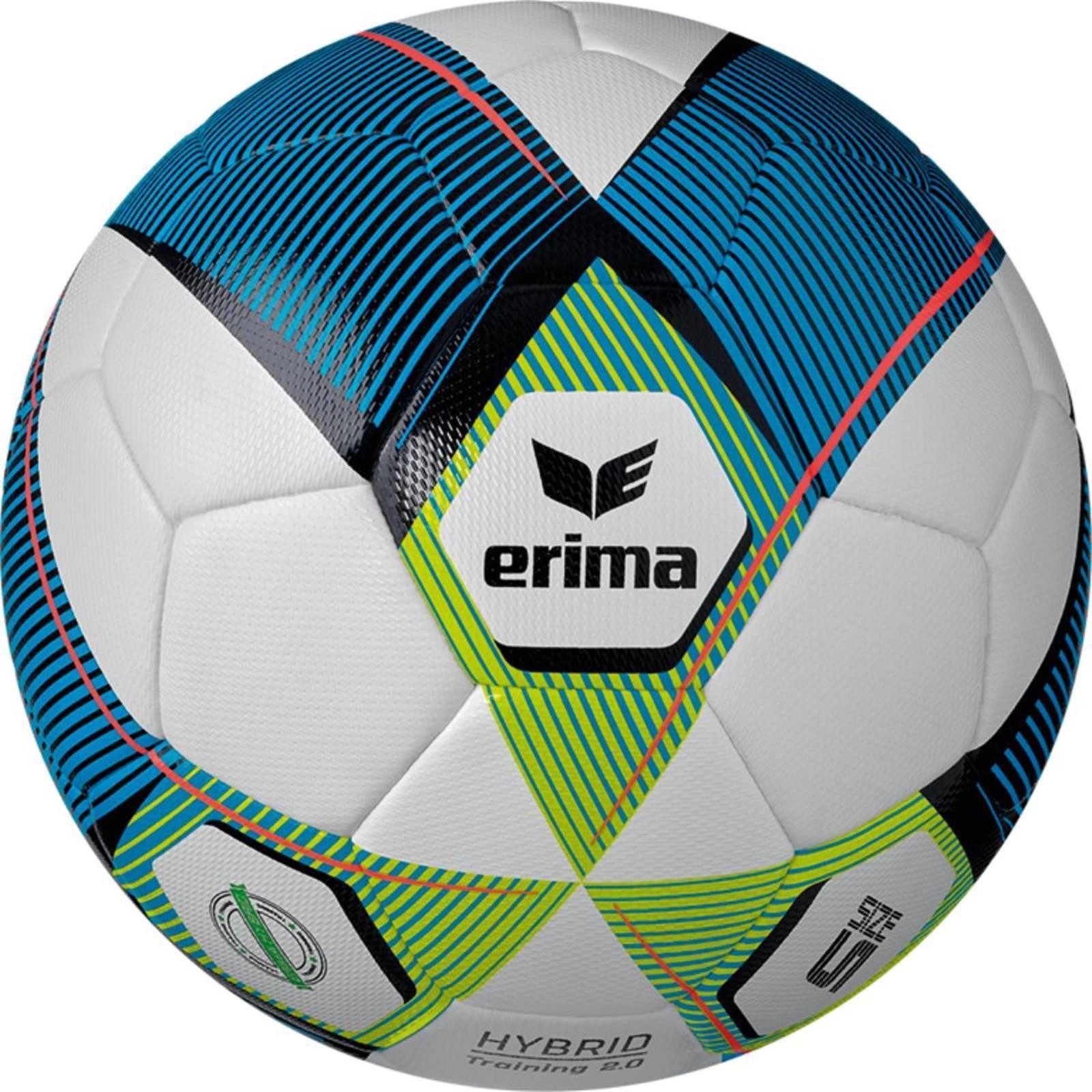 Fußball Erima Hybrid Training Fußball blau/weiß/lime Gr. 5