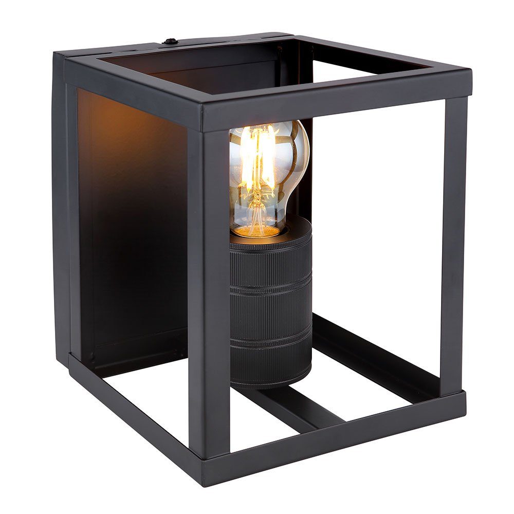 GLOBO LIGHTING Wandleuchte, Leuchtmittel nicht inklusive, Wandleuchte schwarz matt rechteckiger Rahmen, Fassung der 54030-Serie