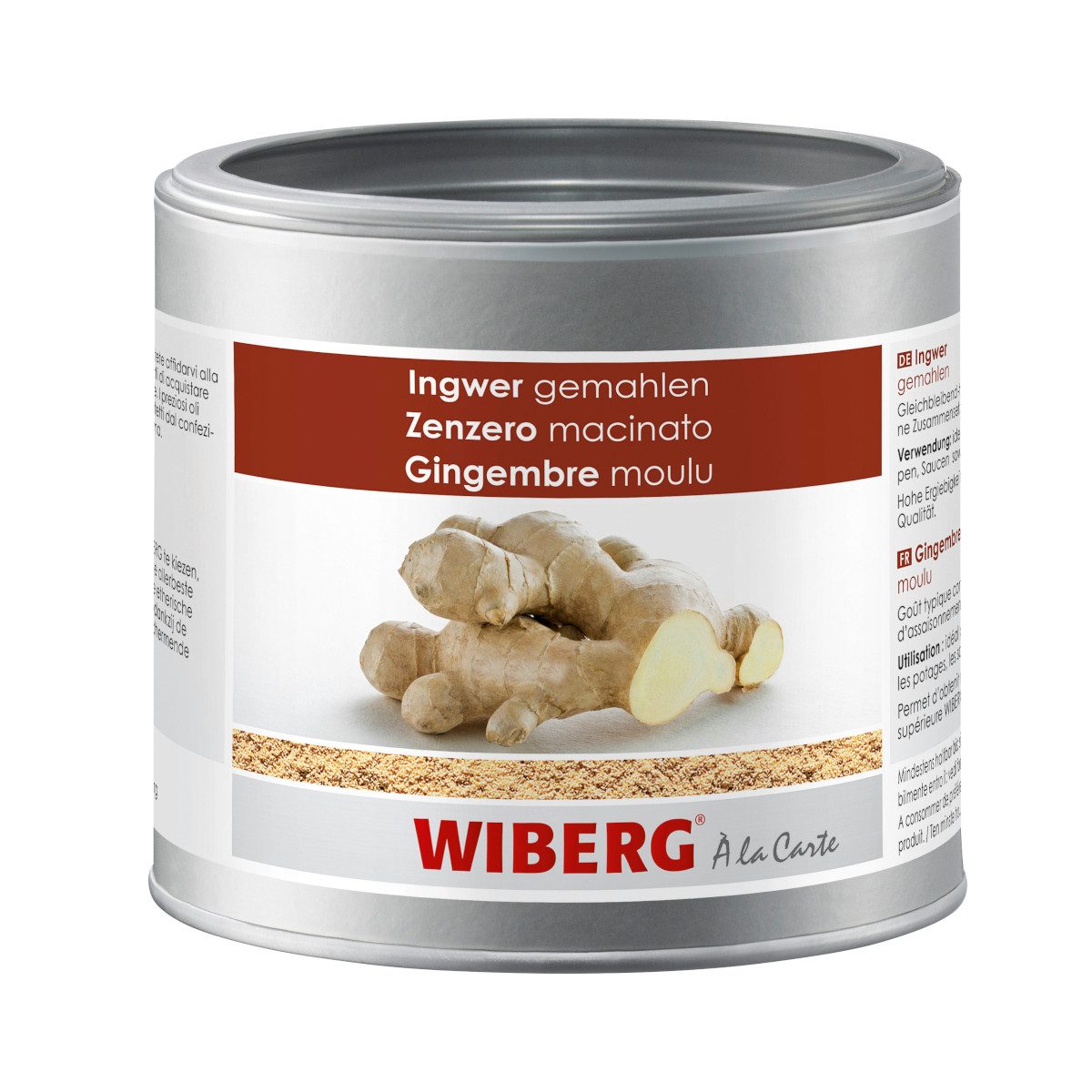 WIBERG Gewürz, Wiberg Ingwer gemahlen scharfer leicht süßlicher Geschmack 180g