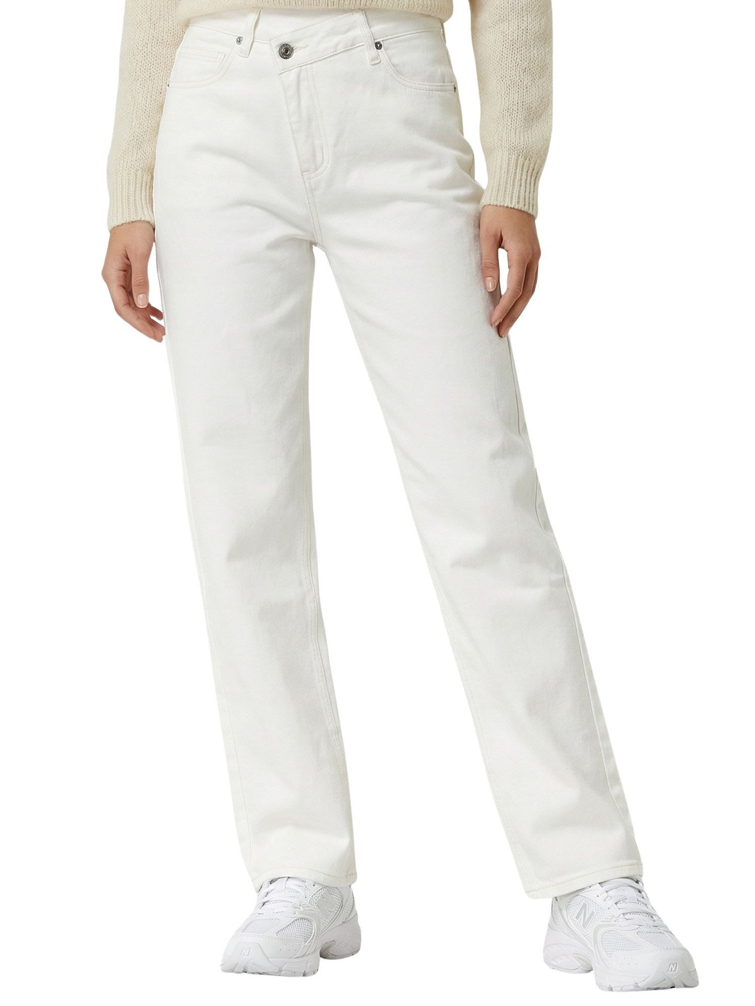 Tazzio Straight-Jeans F141 High Waist, gerades Bein, cleane Uni-Optik