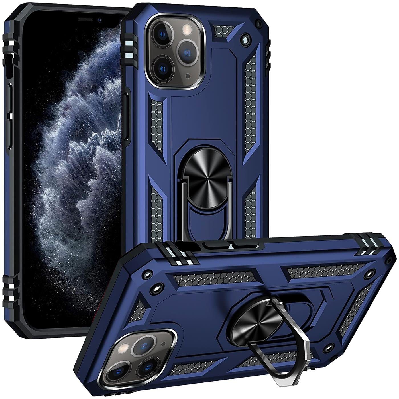 CoolGadget Handyhülle Armor Shield Case für Apple iPhone 11 Pro 5,8 Zoll, Outdoor Cover mit Magnet Ringhalterung Handy Hülle für iPhone 11 Pro