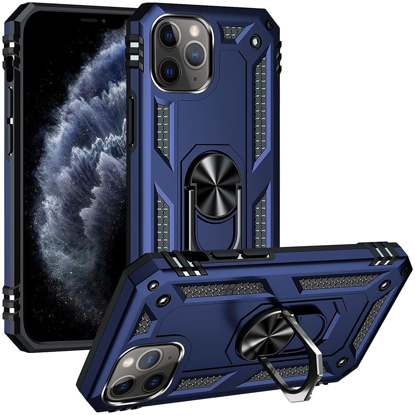 CoolGadget Handyhülle Armor Shield Case für Apple iPhone 11 Pro 5,8 Zoll,  Outdoor Cover mit Magnet Ringhalterung Handy Hülle für iPhone 11 Pro