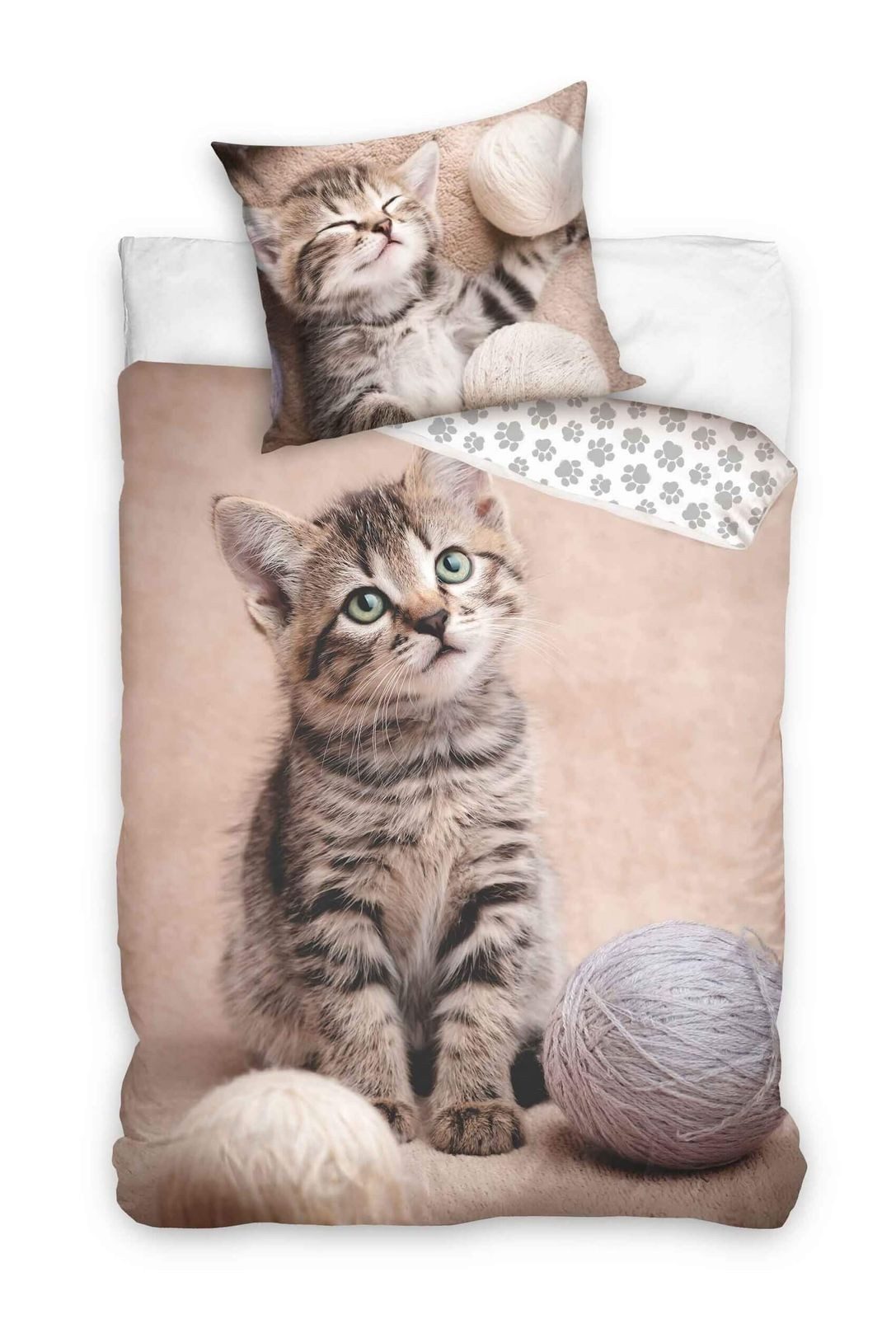Carbotex Bettwäsche Katze - Wende-Bettwäsche-Set mit günstig online kaufen