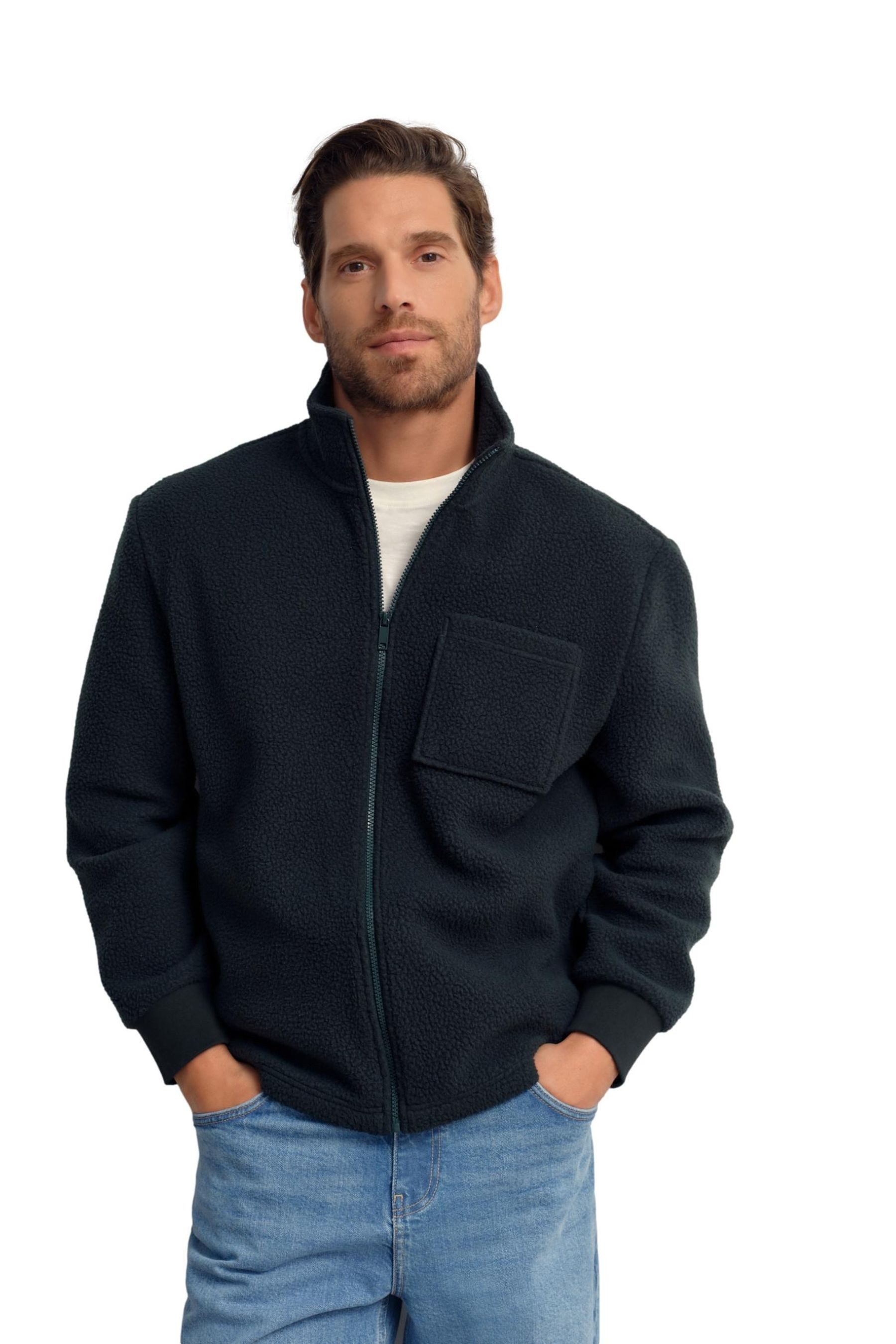 Fleecejacke Fleecejacke mit durchgehendem Reißverschluss